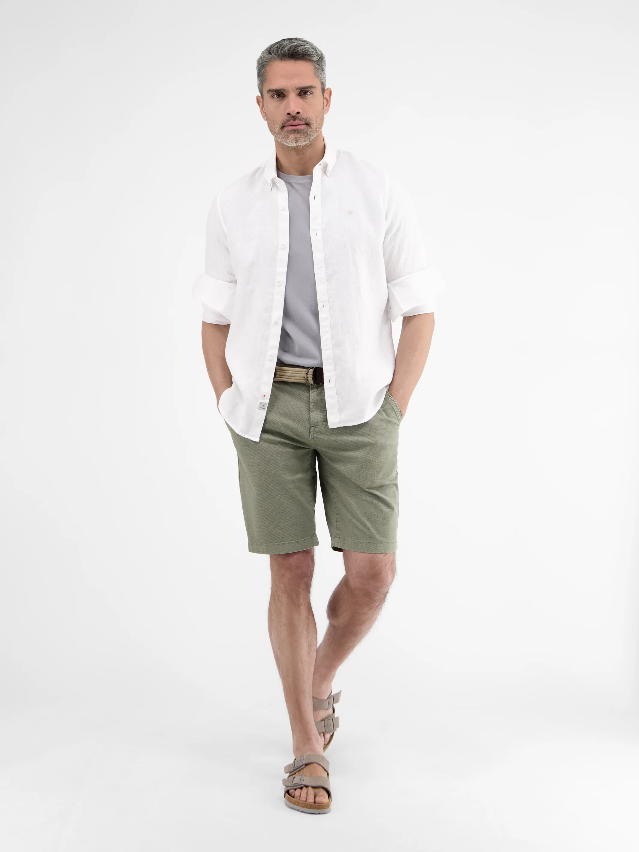 Chino-Bermuda mit Gürtel - Image 13