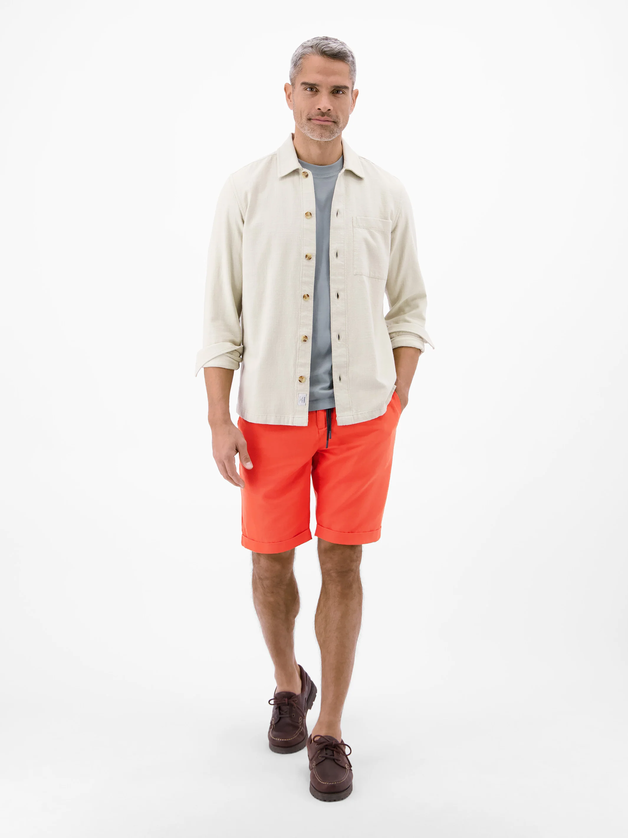 Chino-Shorts aus Baumwoll-Leinen-Mischgewebe - Image 12