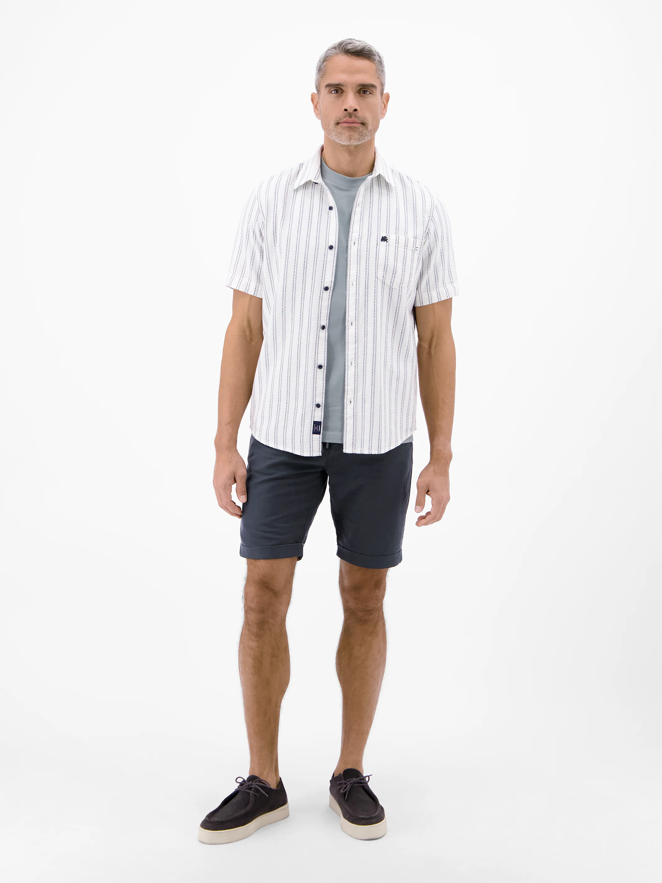 Chino-Shorts aus Baumwoll-Leinen-Mischgewebe - Image 5