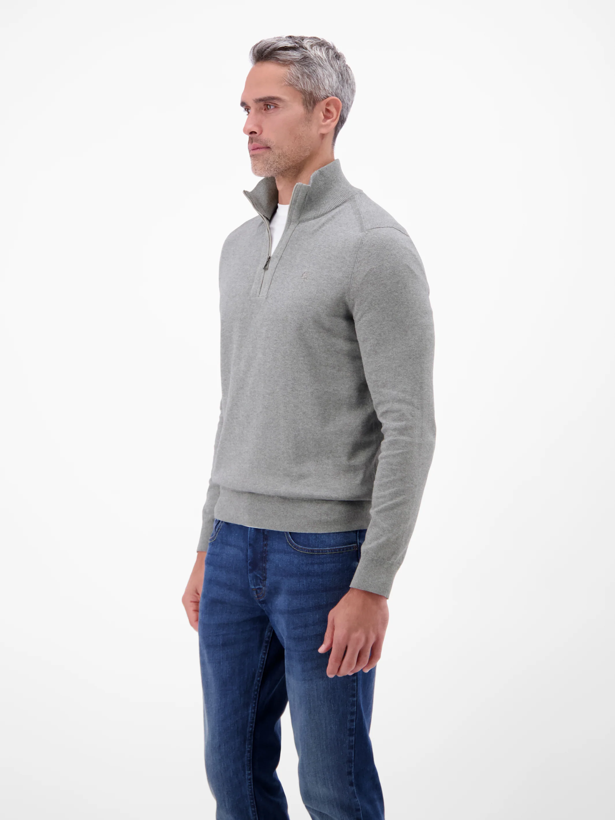 Flachstrickpullover mit Troyerkragen - Image 18
