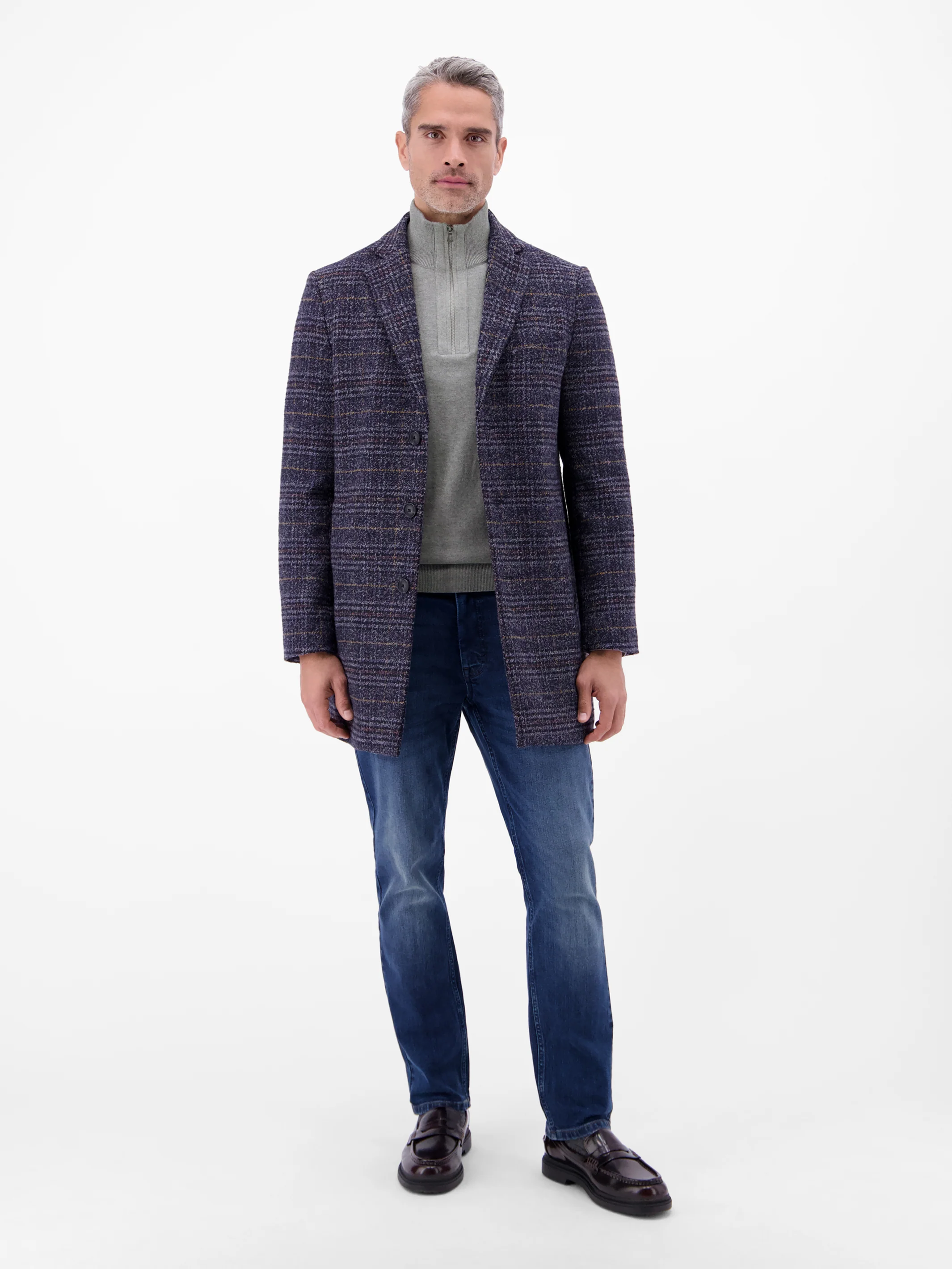 Flachstrickpullover mit Troyerkragen - Image 20