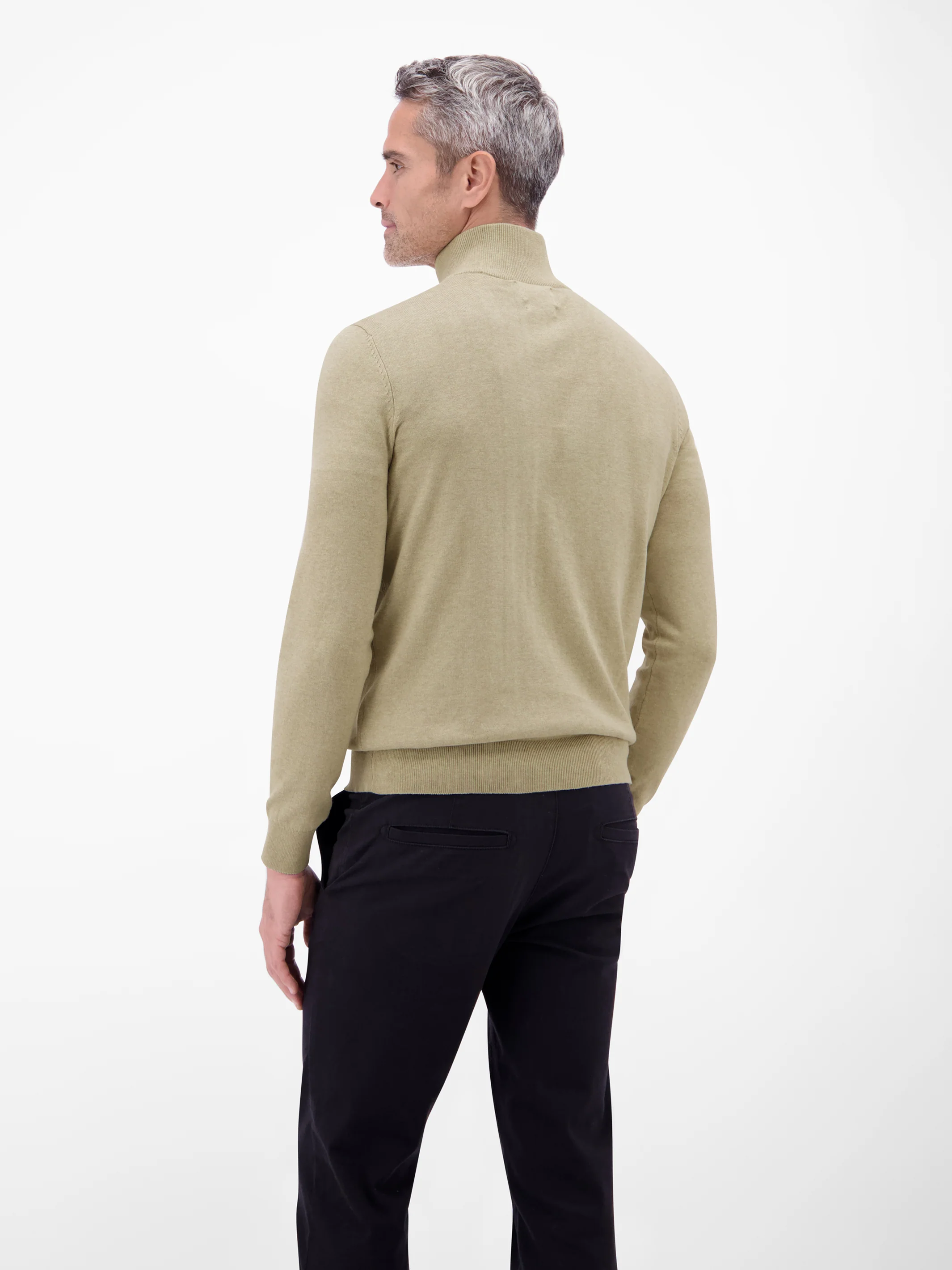 Flachstrickpullover mit Troyerkragen - Image 24