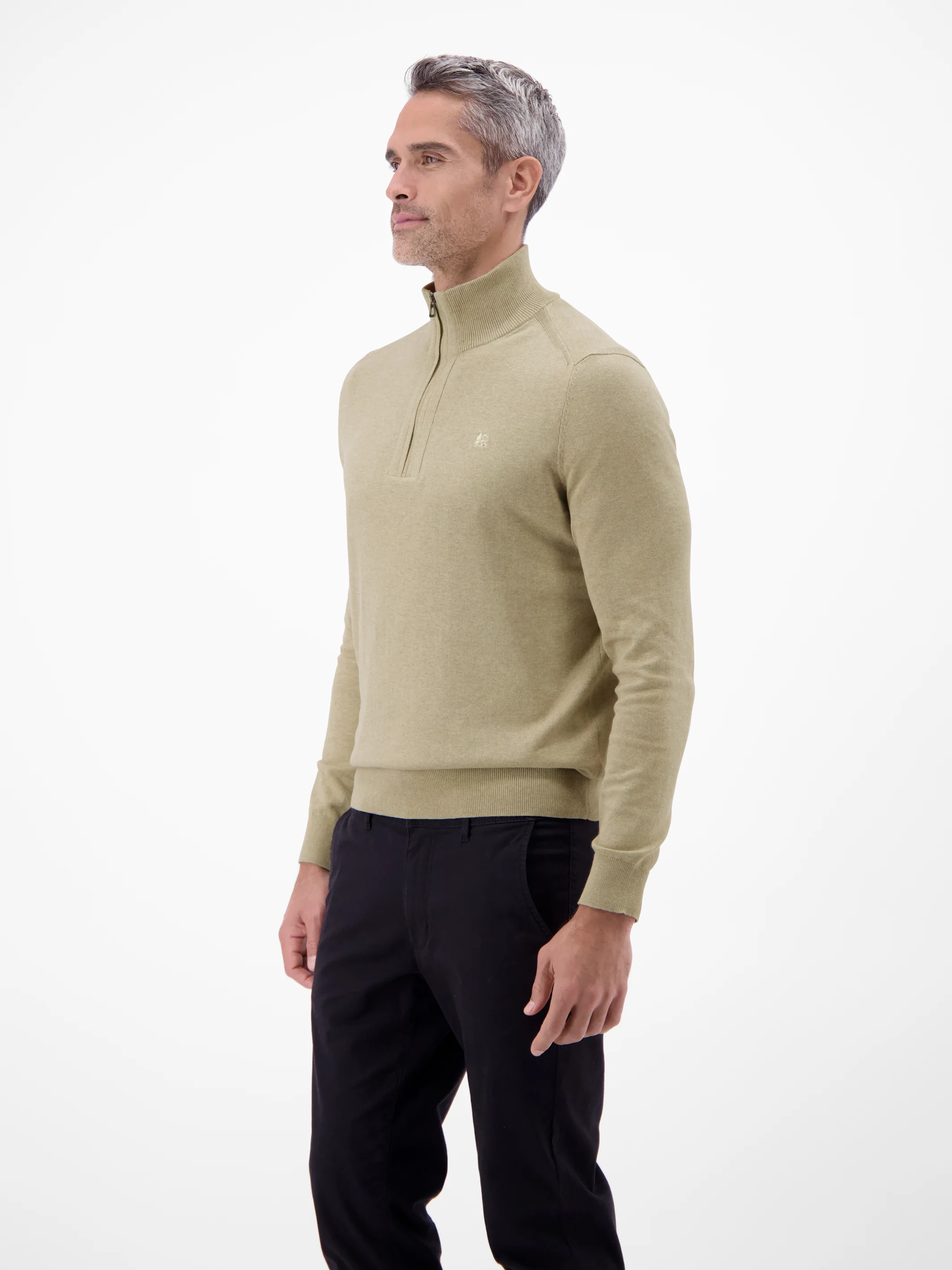 Flachstrickpullover mit Troyerkragen - Image 25