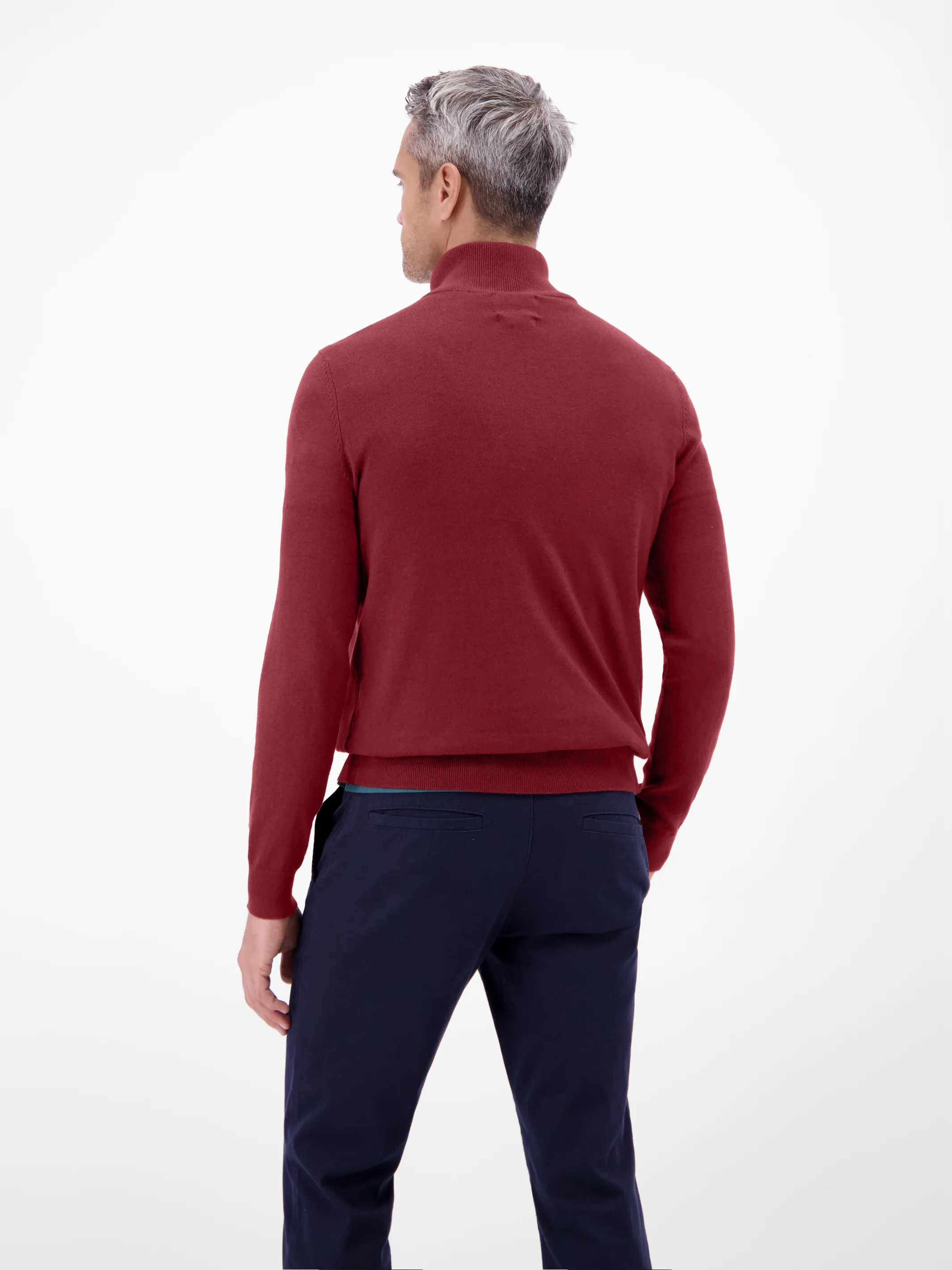 Flachstrickpullover mit Troyerkragen - Image 32