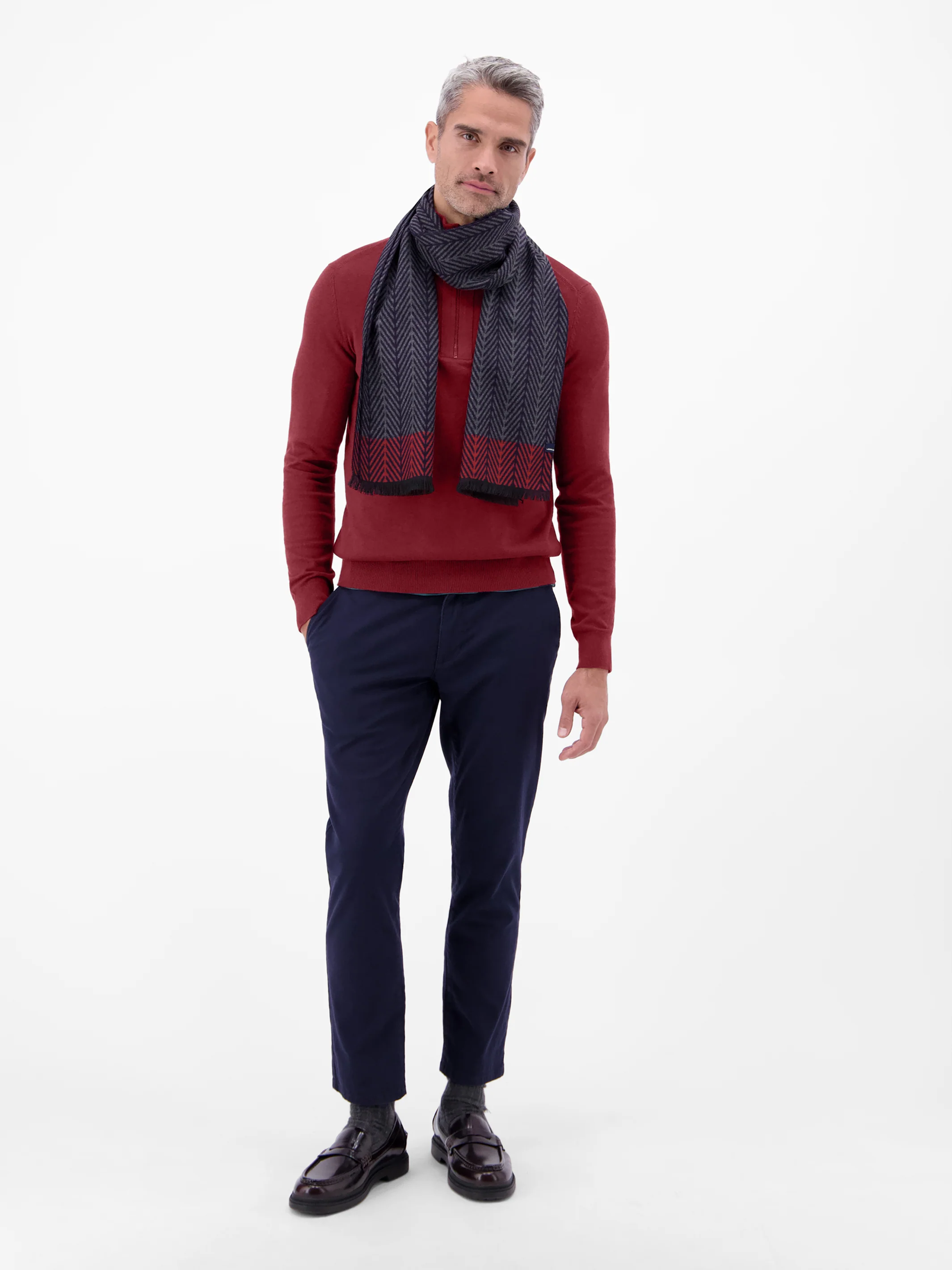 Flachstrickpullover mit Troyerkragen - Image 35