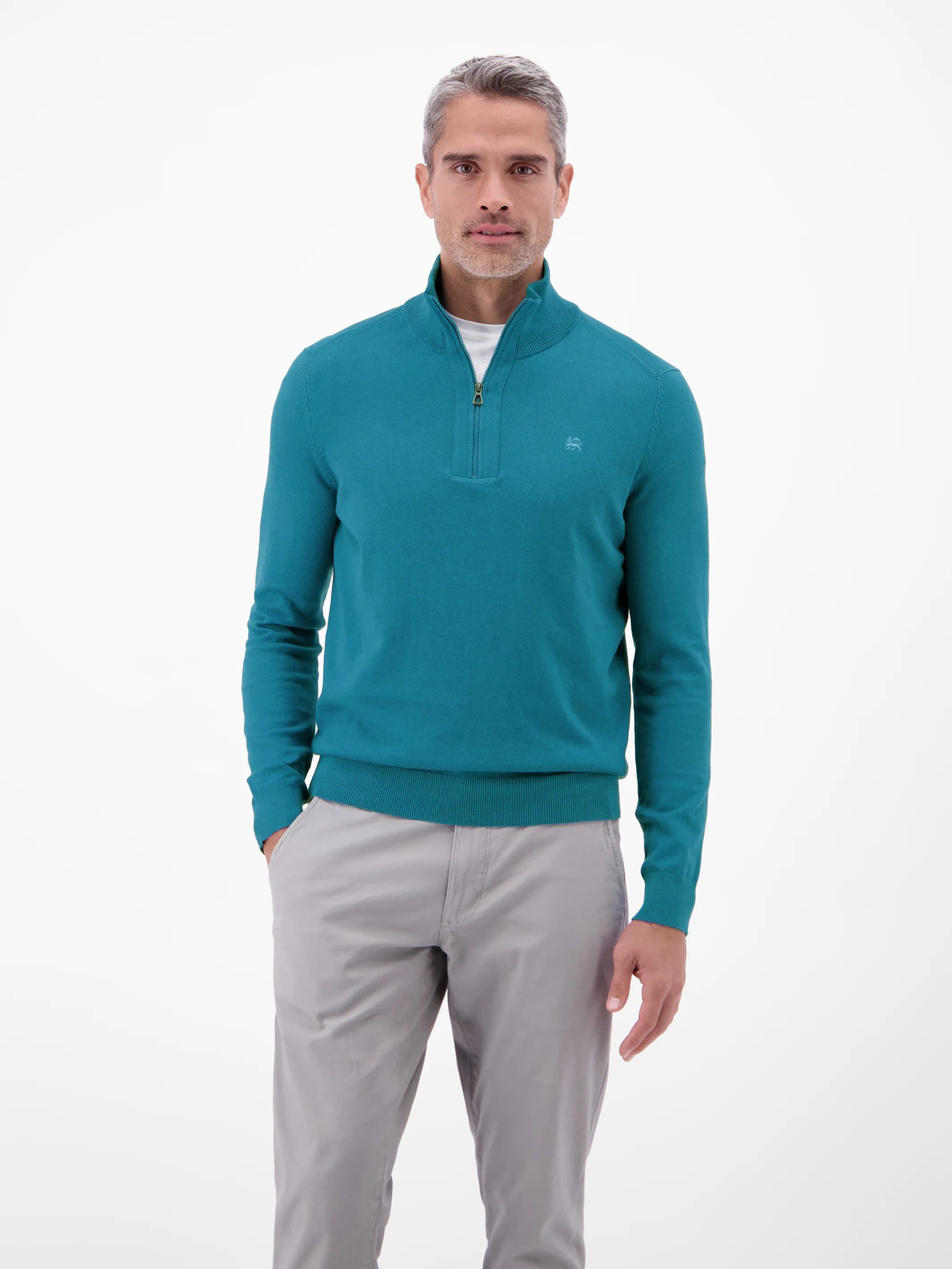 Flachstrickpullover mit Troyerkragen - Image 38