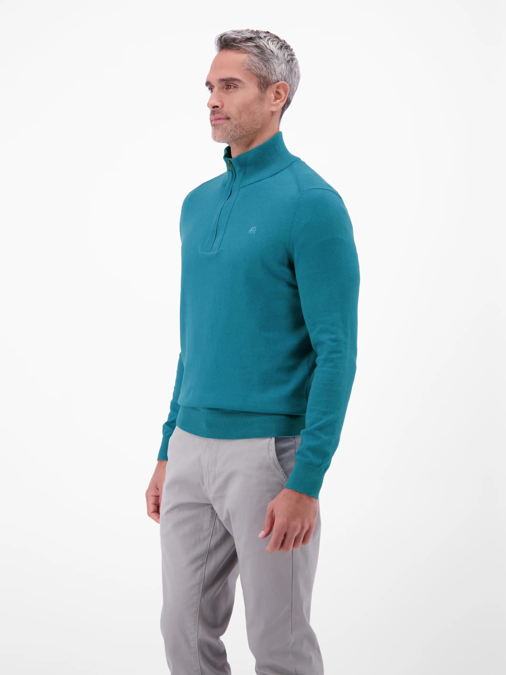 Flachstrickpullover mit Troyerkragen - Image 40