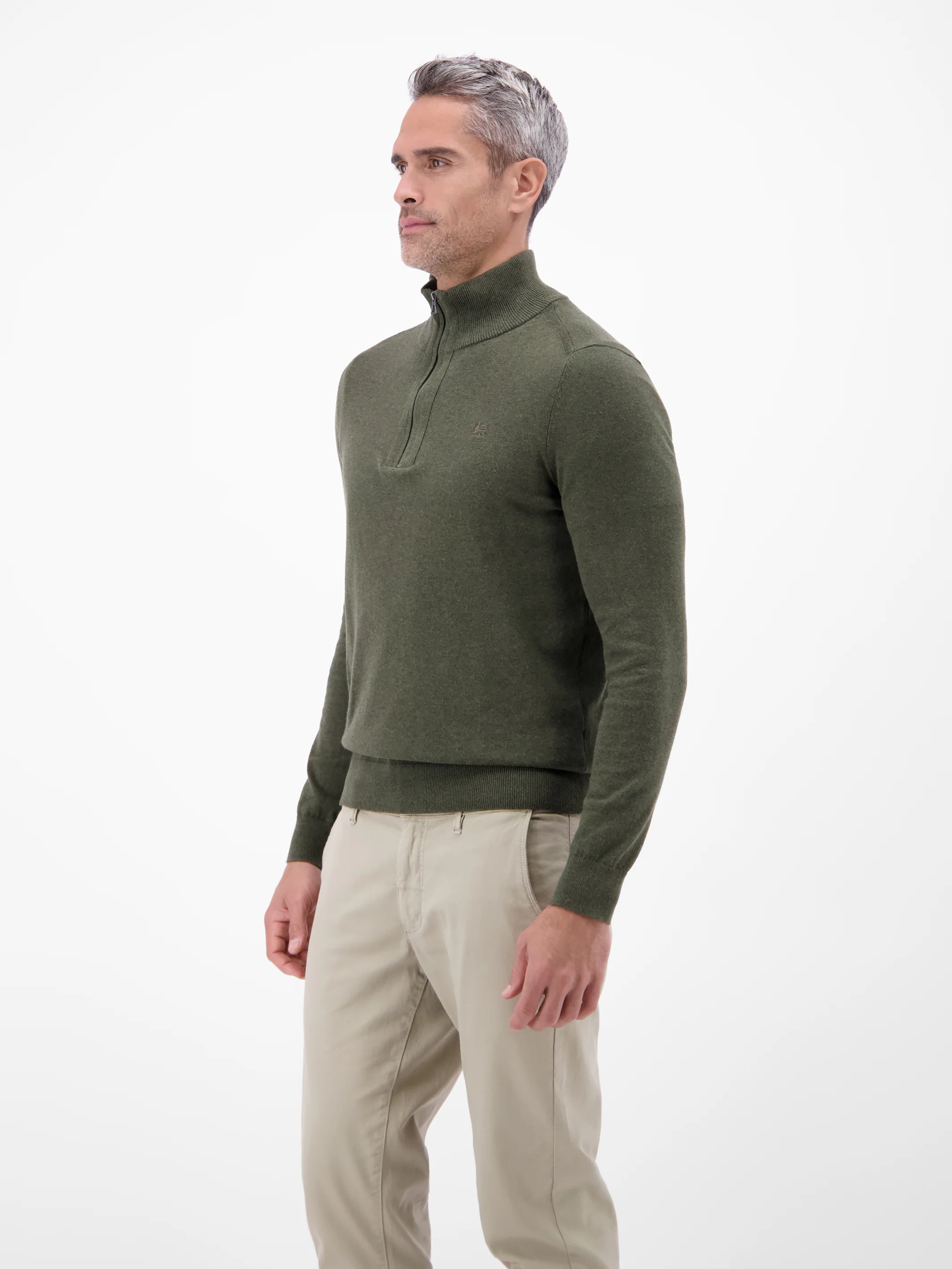 Flachstrickpullover mit Troyerkragen - Image 48