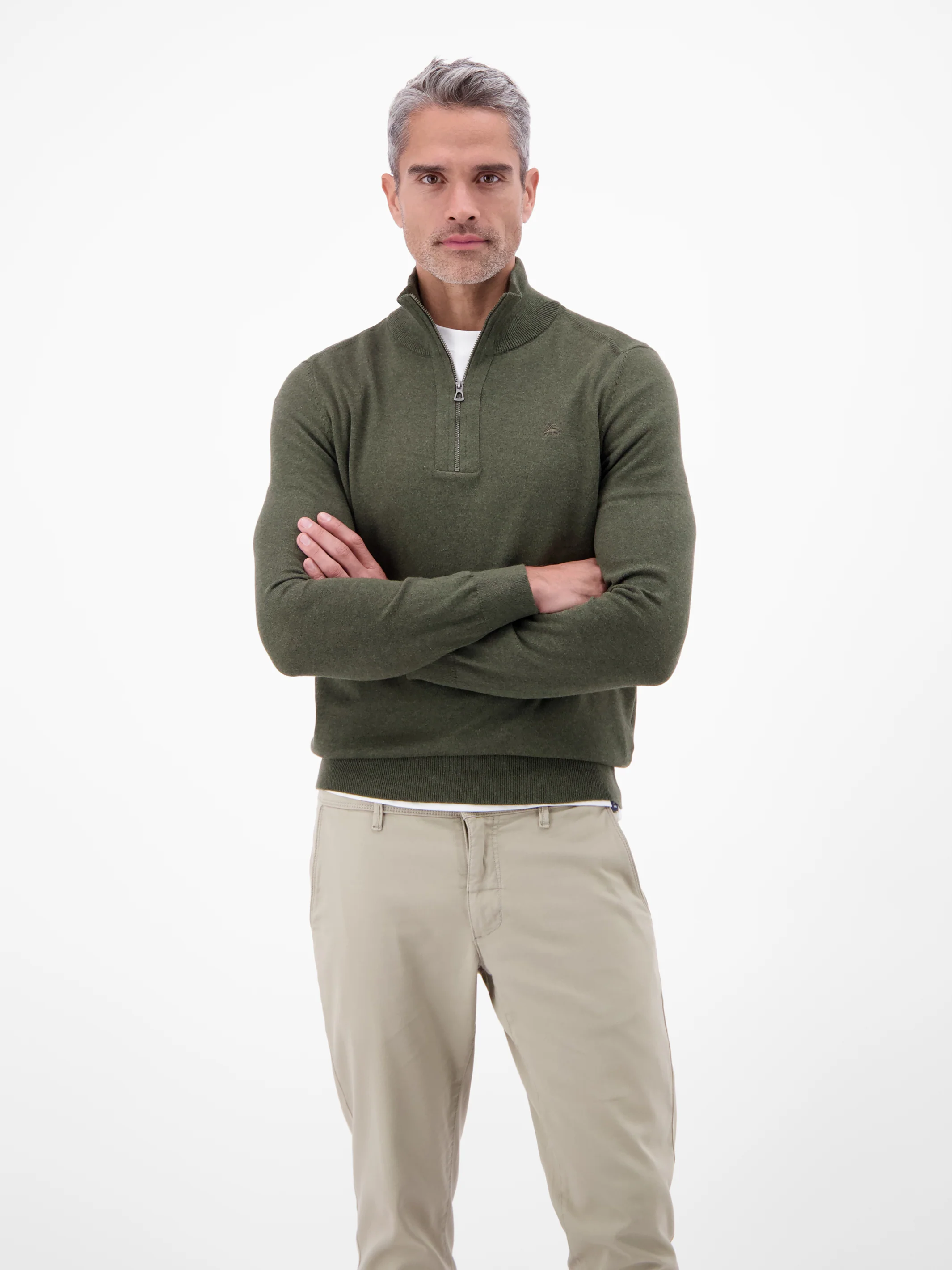 Flachstrickpullover mit Troyerkragen - Image 49