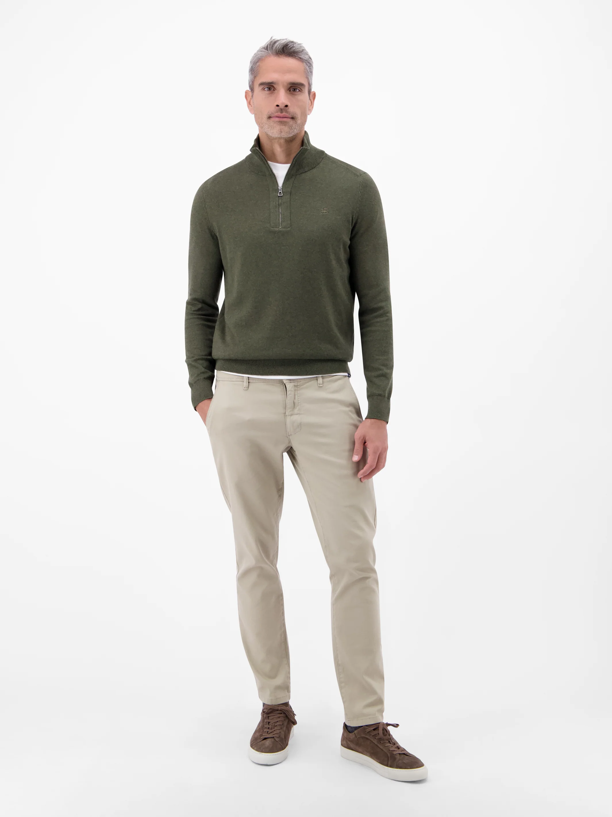 Flachstrickpullover mit Troyerkragen - Image 50