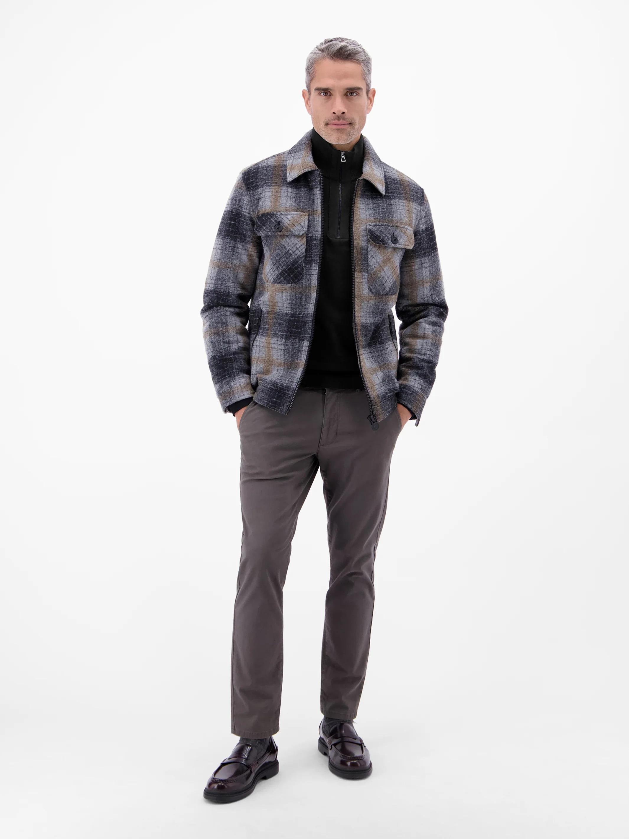 Flachstrickpullover mit Troyerkragen - Image 7