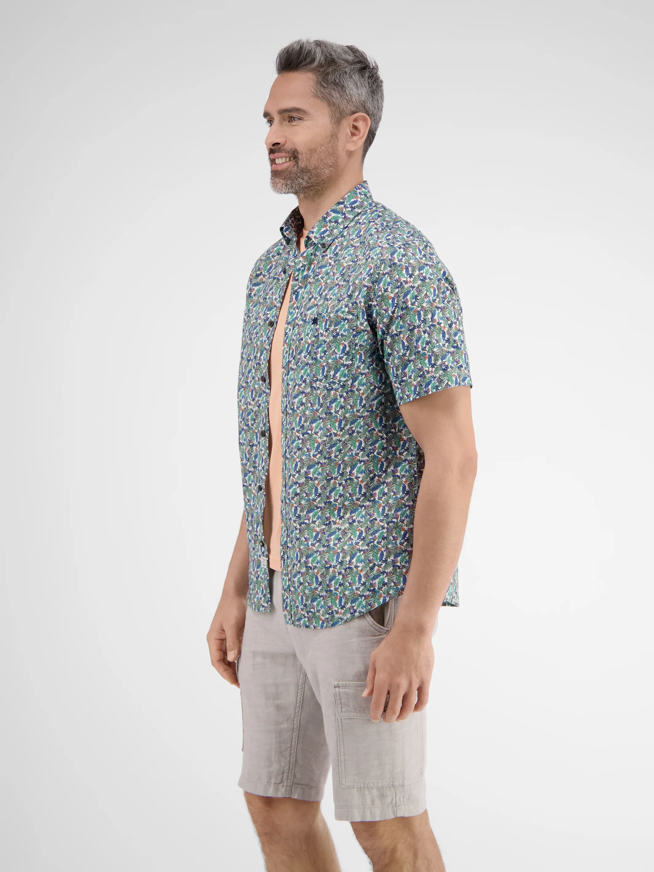Halbarmhemd mit floralem Print - Image 3