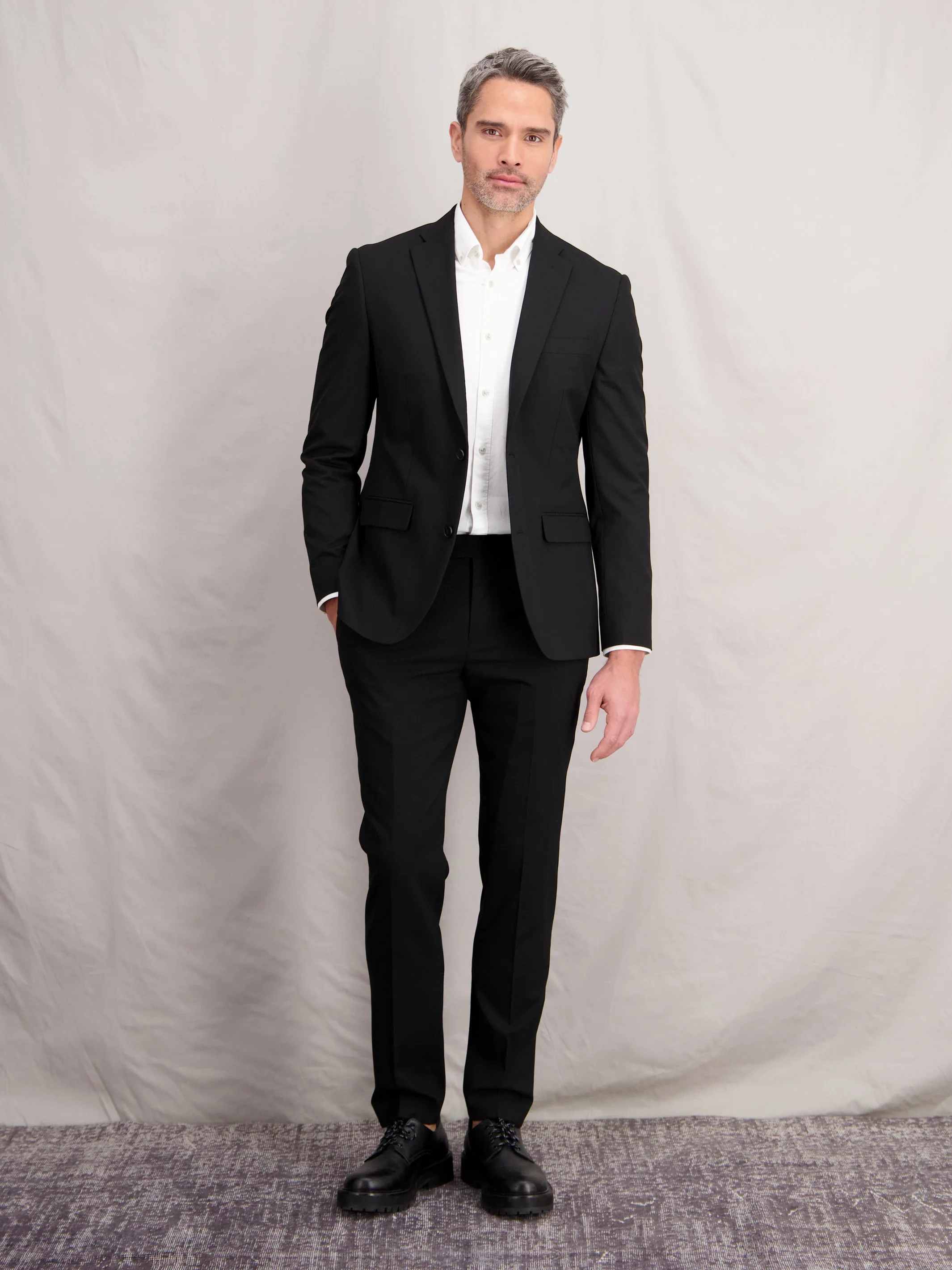 Herren Anzughose mit Stretchanteil, gerade geschnitten - Image 3
