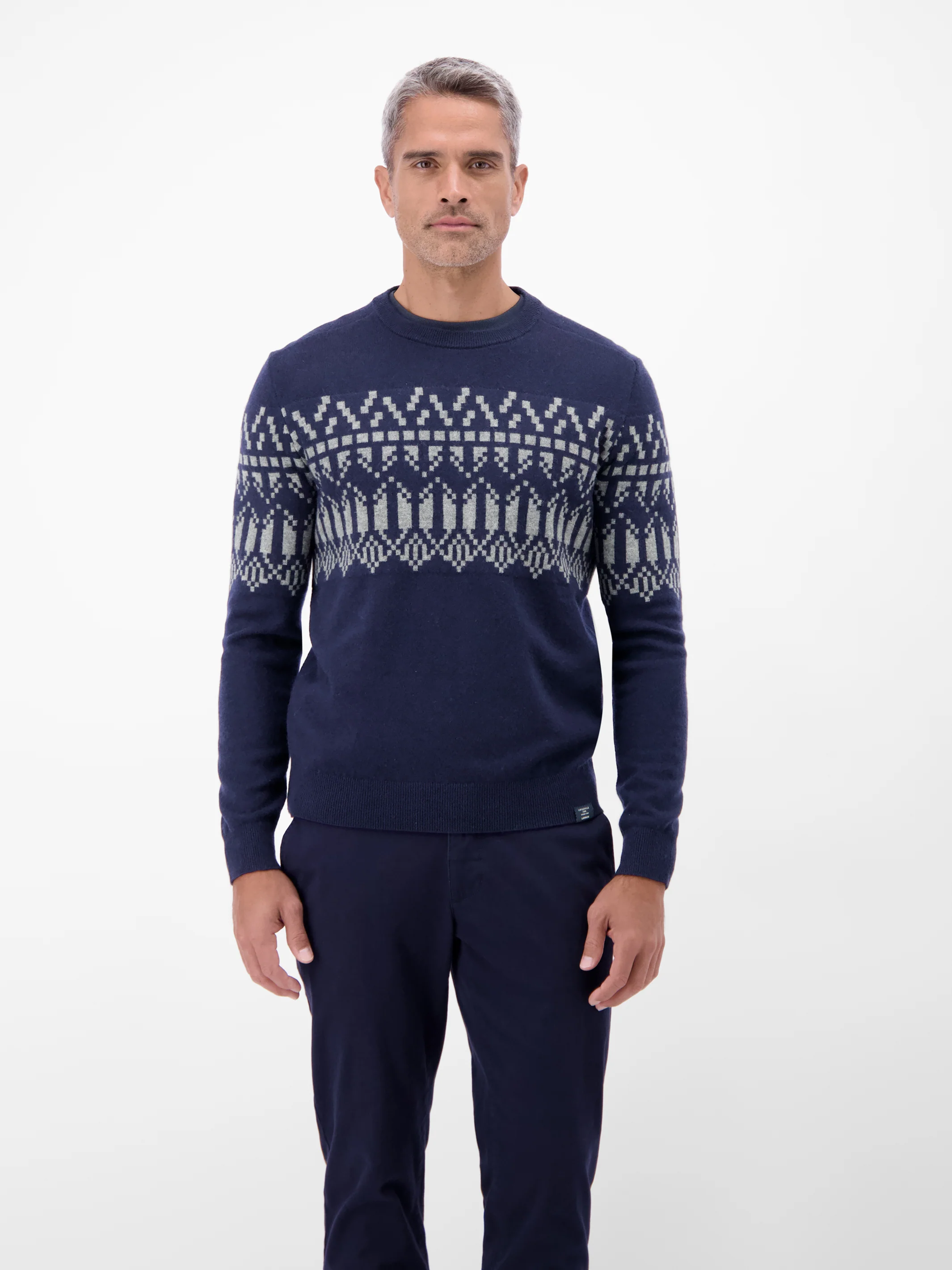 Herren Strickpullover aus Woll-Kaschmir-Mix, skandinavisch inspiriert - Image 10