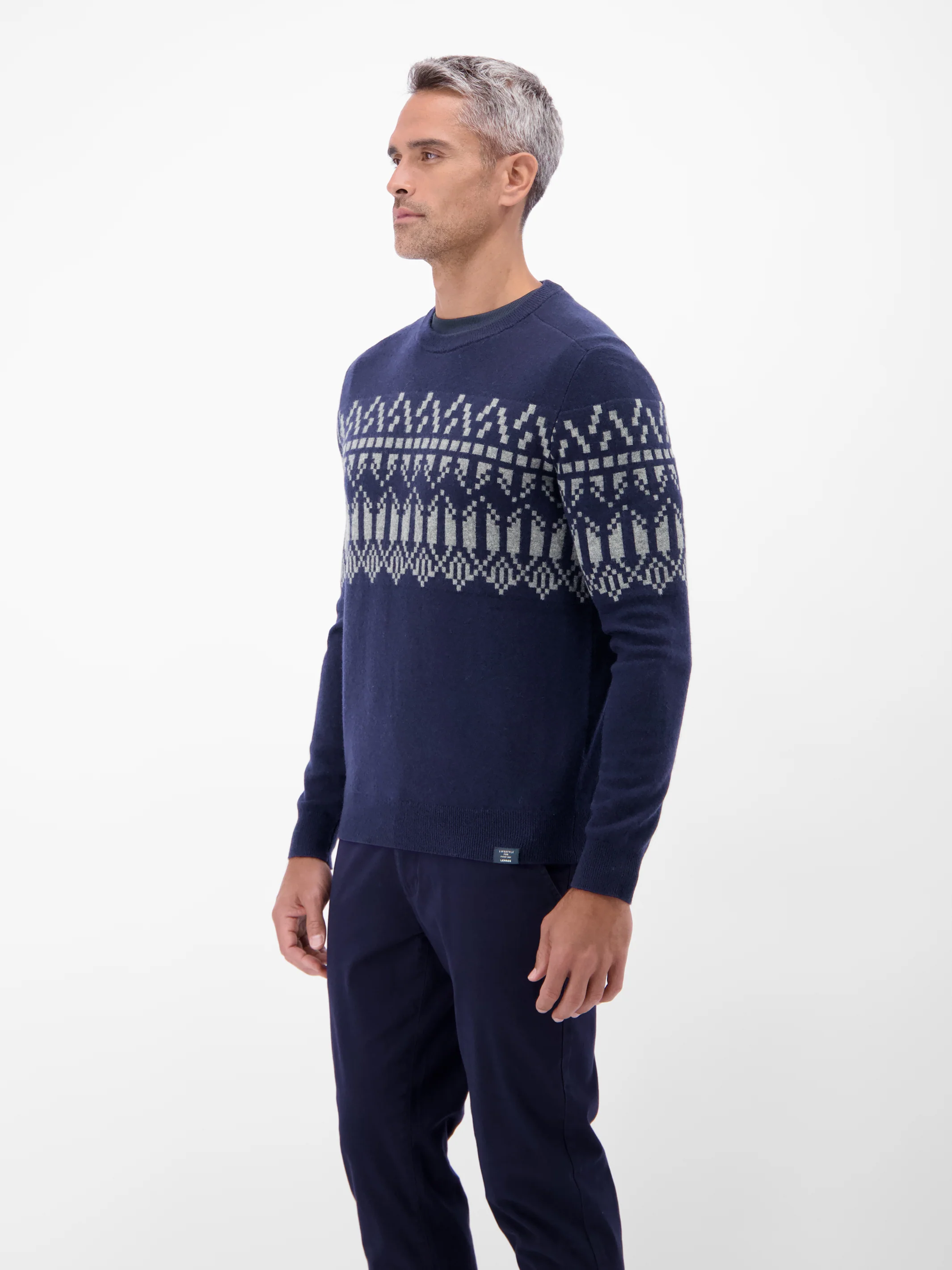 Herren Strickpullover aus Woll-Kaschmir-Mix, skandinavisch inspiriert - Image 12