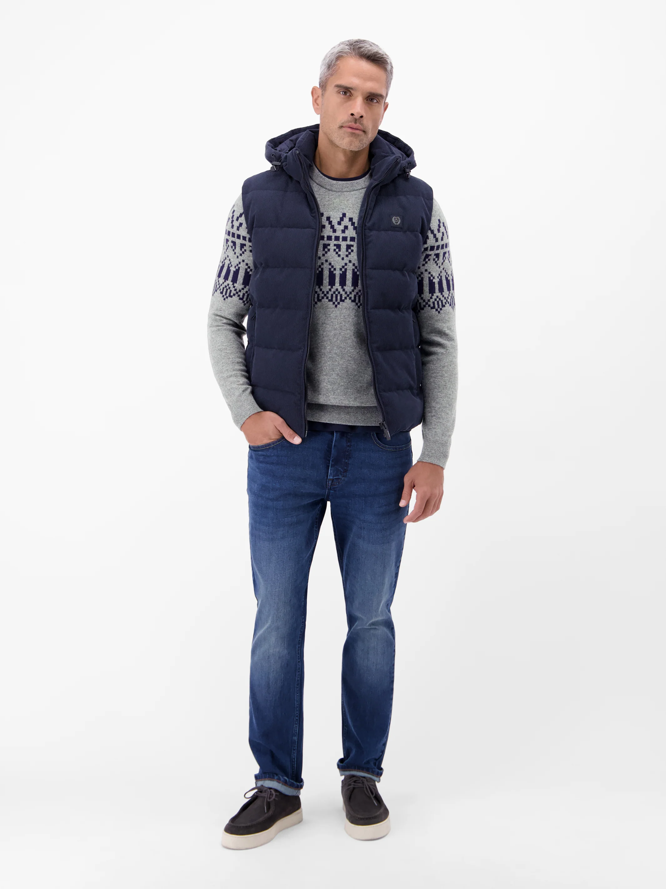 Herren Strickpullover aus Woll-Kaschmir-Mix, skandinavisch inspiriert - Image 7