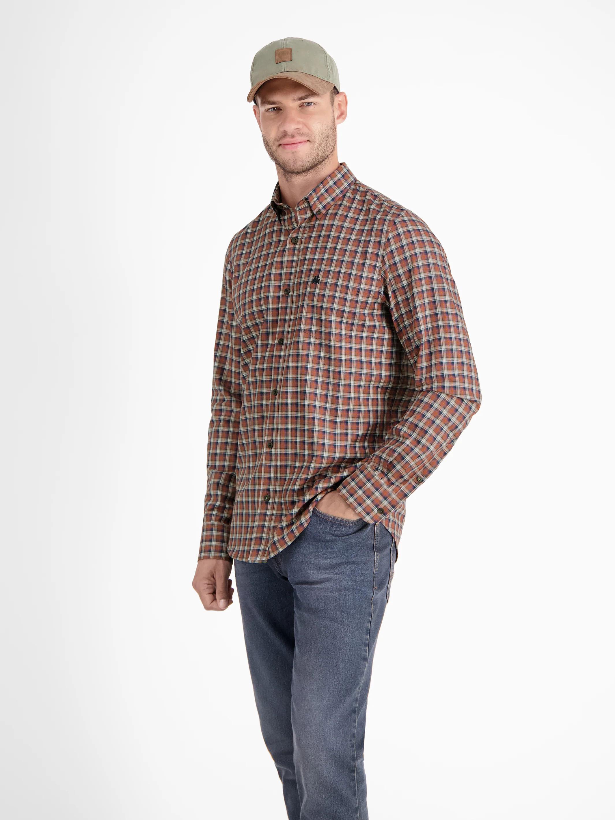 Kariertes Herrenhemd mit Button-down-Kragen - Image 10