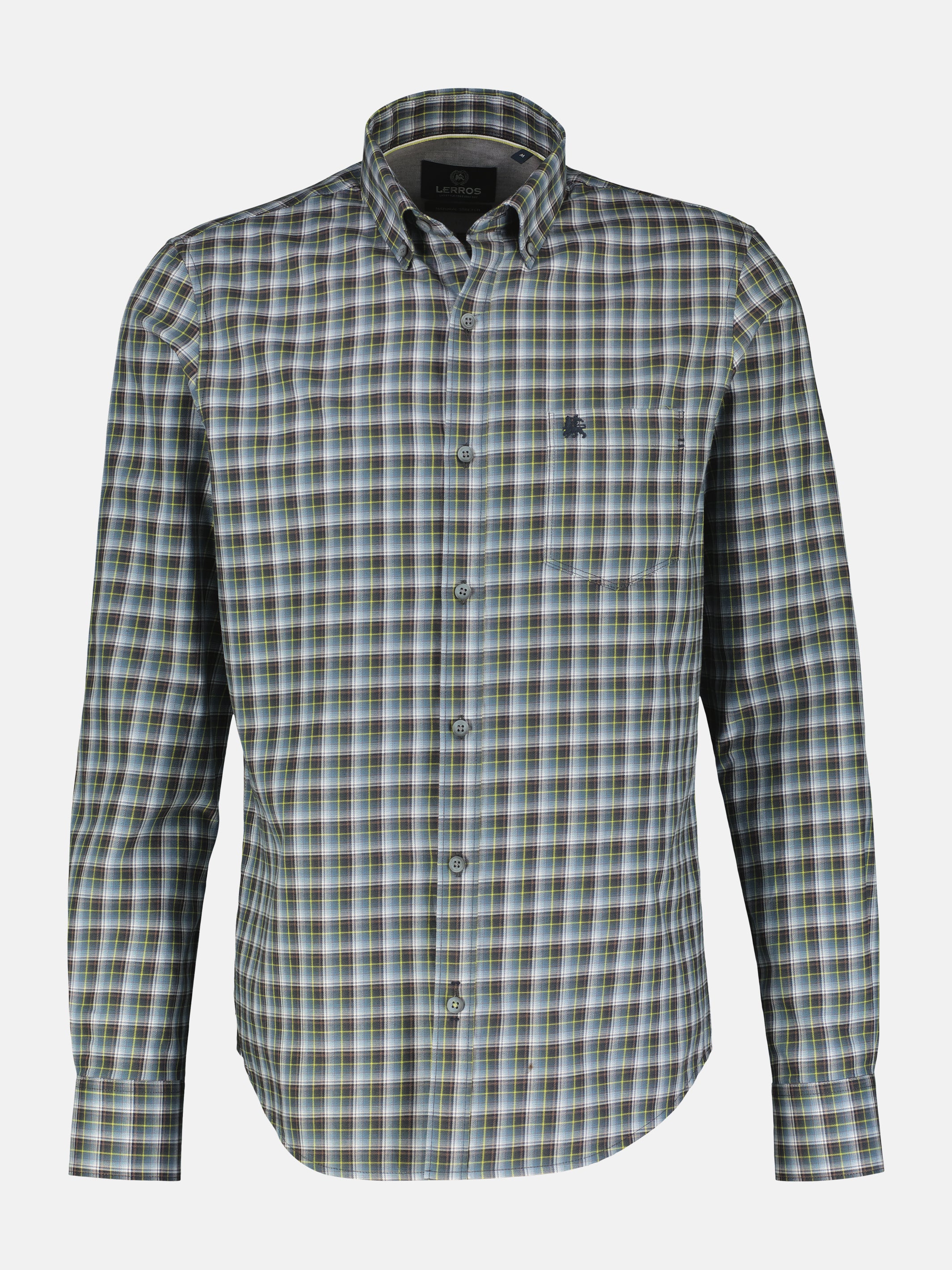Kariertes Herrenhemd mit Button-down-Kragen - Image 7