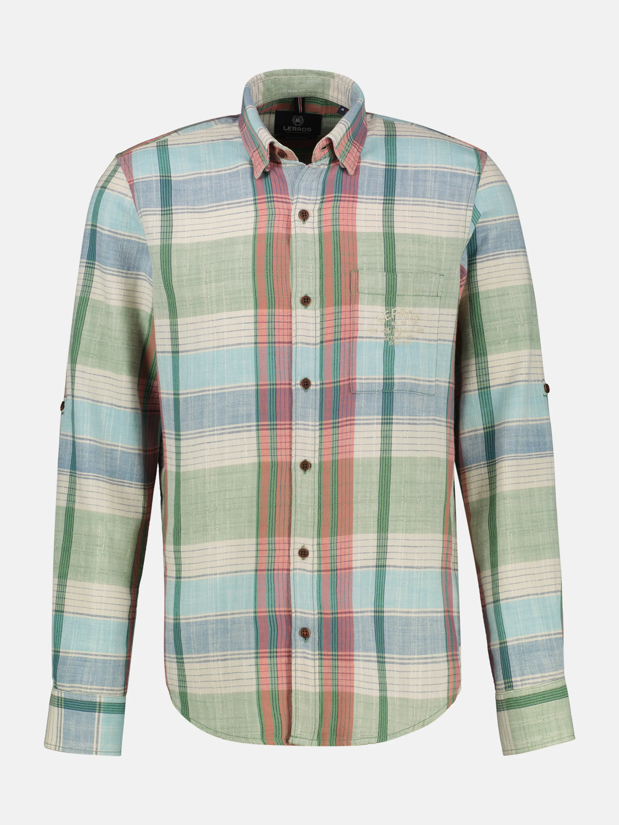 Kariertes Herrenhemd von 3XL bis 6XL mit verdecktem Button-down-Kragen - Image 7