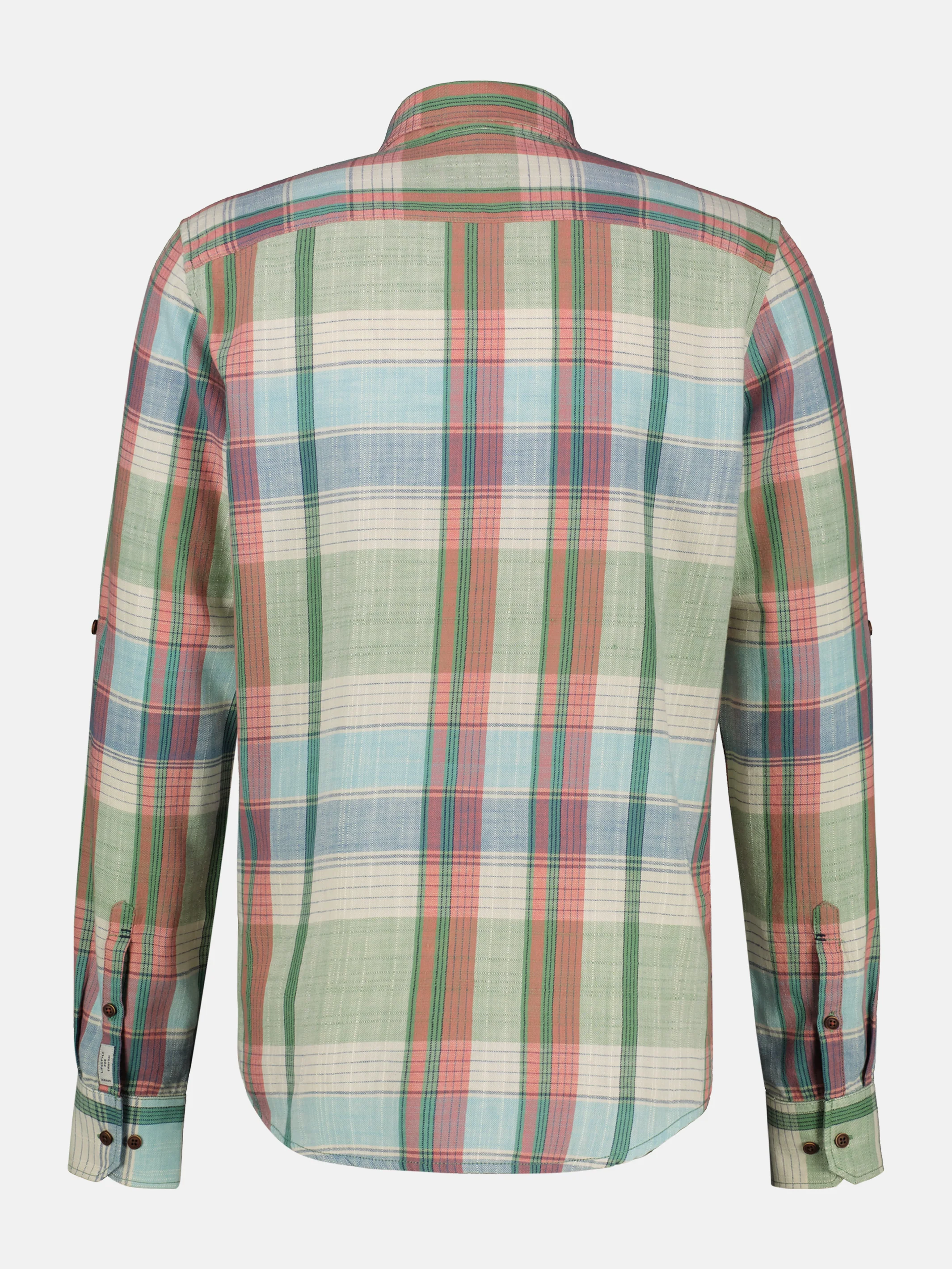 Kariertes Herrenhemd von 3XL bis 6XL mit verdecktem Button-down-Kragen - Image 8