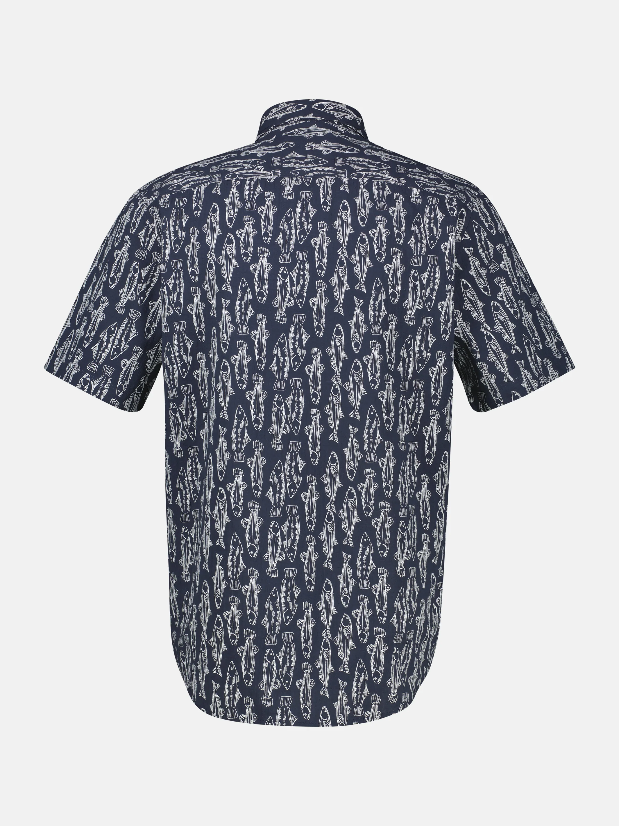 Kurzarmhemd mit marinem All-over-Print - Image 10