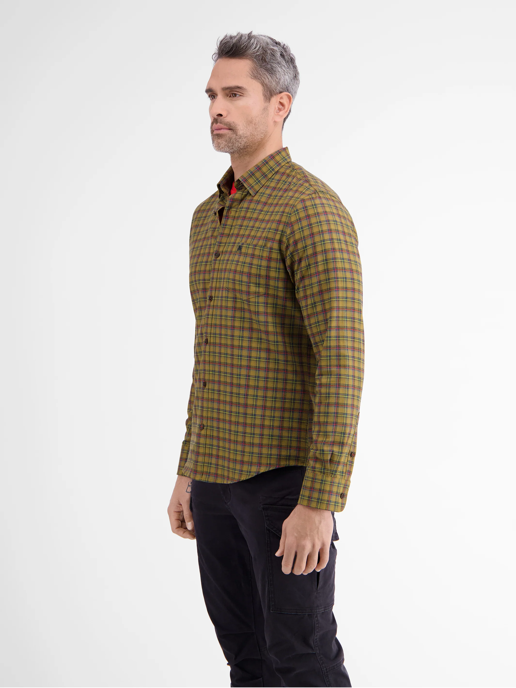 Langarmhemd , kariert, verdeckter Button-down-Kragen - Image 10