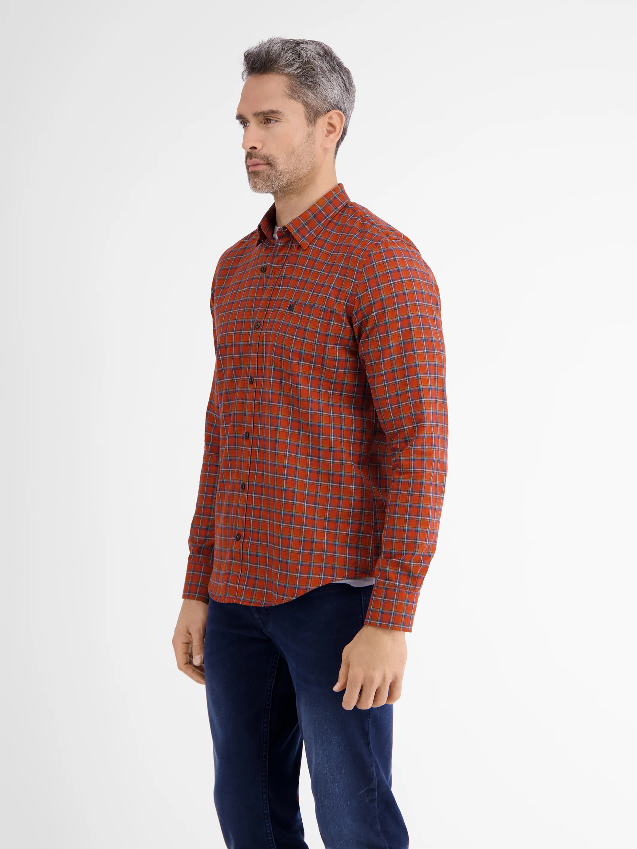 Langarmhemd , kariert, verdeckter Button-down-Kragen - Image 23