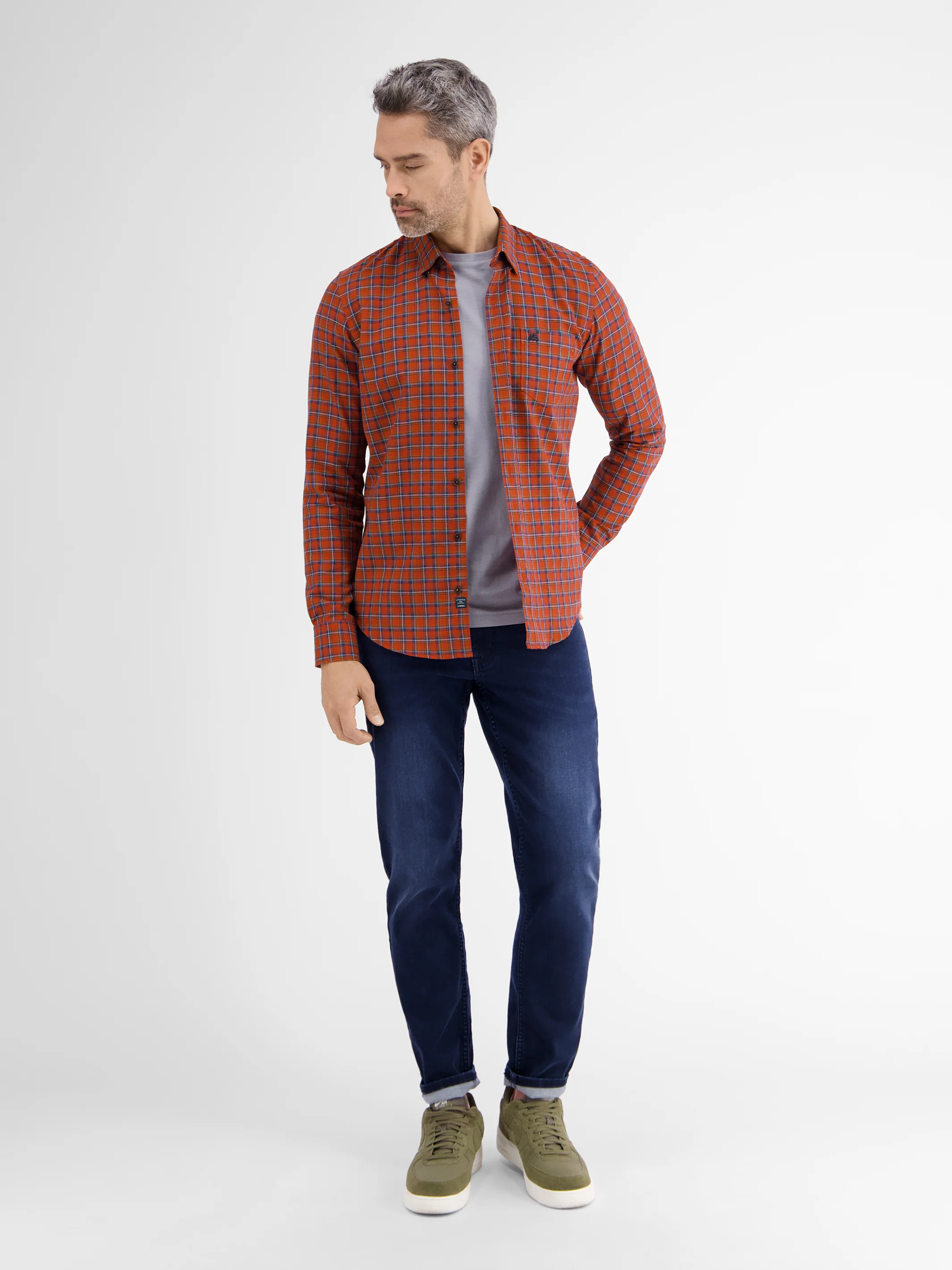 Langarmhemd , kariert, verdeckter Button-down-Kragen - Image 24