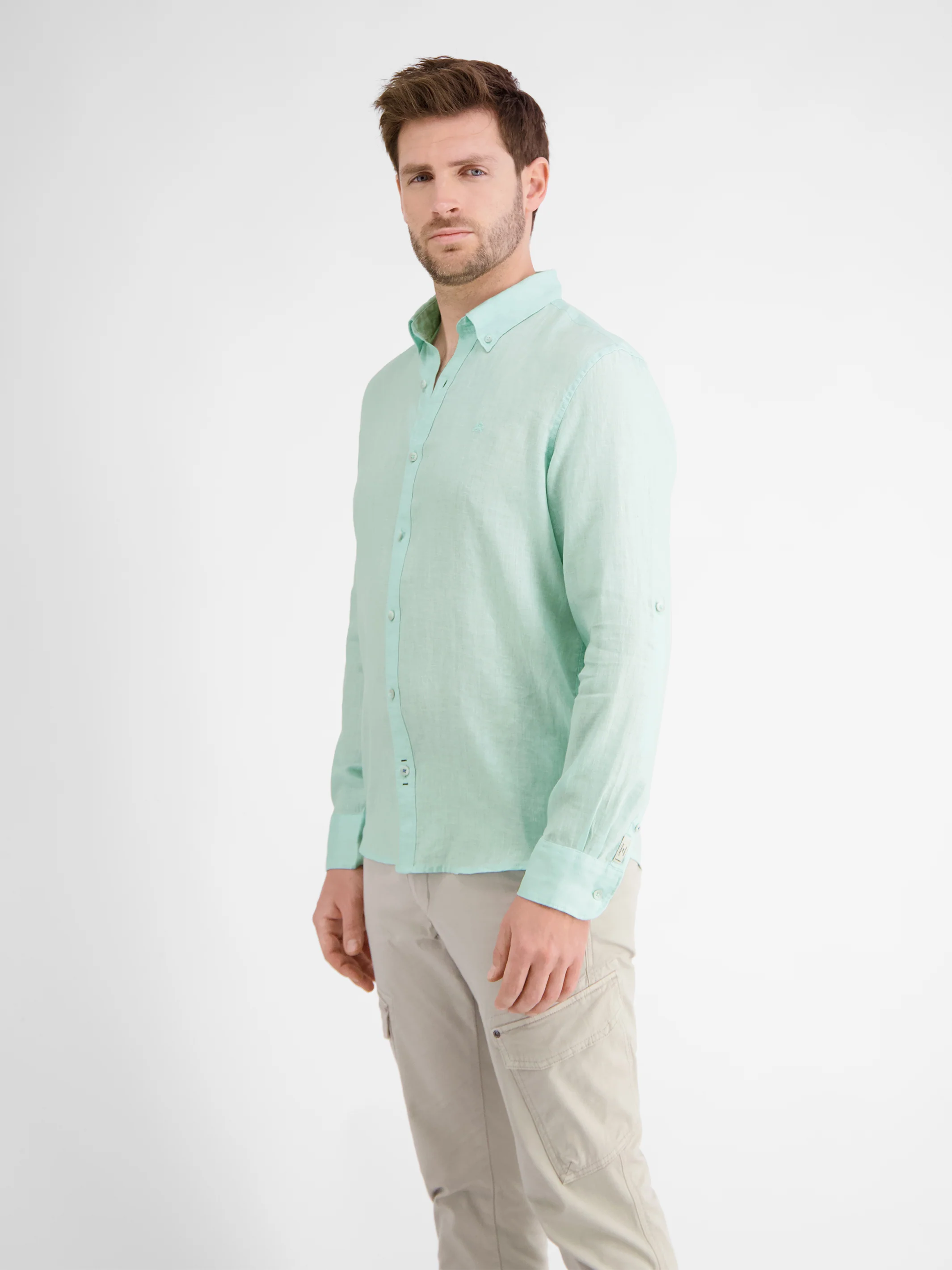 Lässiges Herren Leinenhemd, Langarm - Image 3