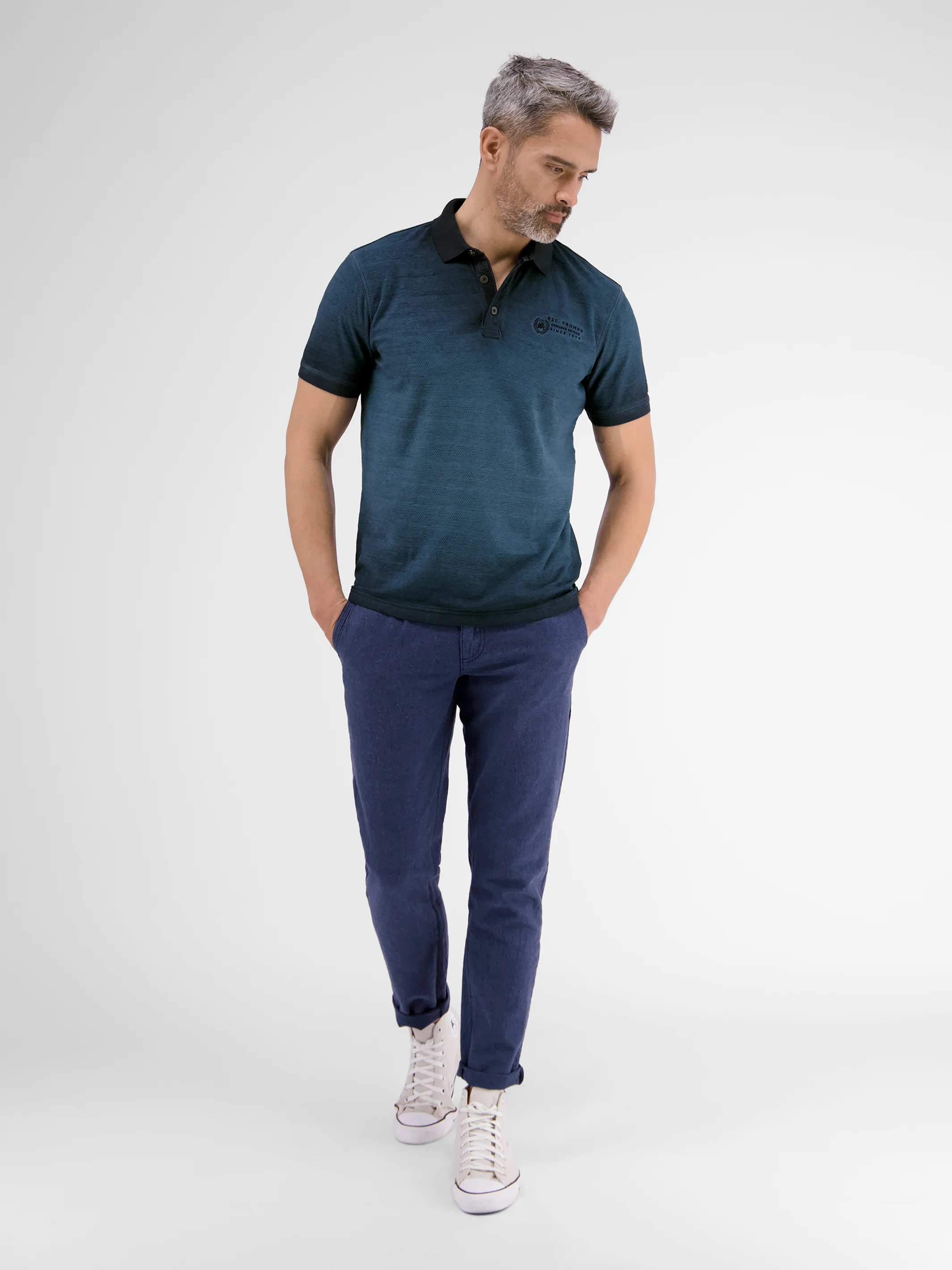 Poloshirt, gestreift in Strukturqualität - Image 10