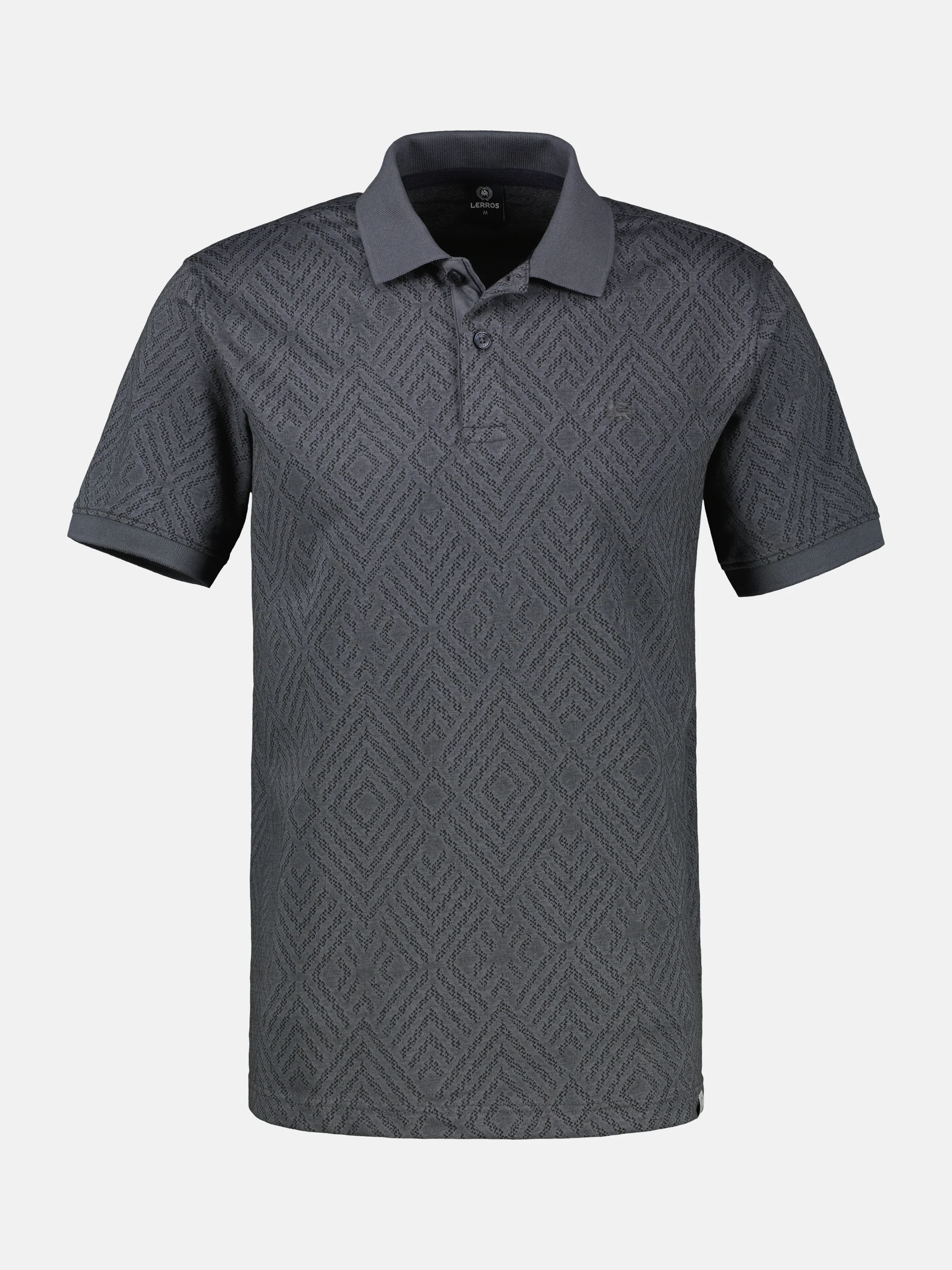 Poloshirt mit rautenförmigem Jaquard-Muster in 2-Tone-Optik - Image 7