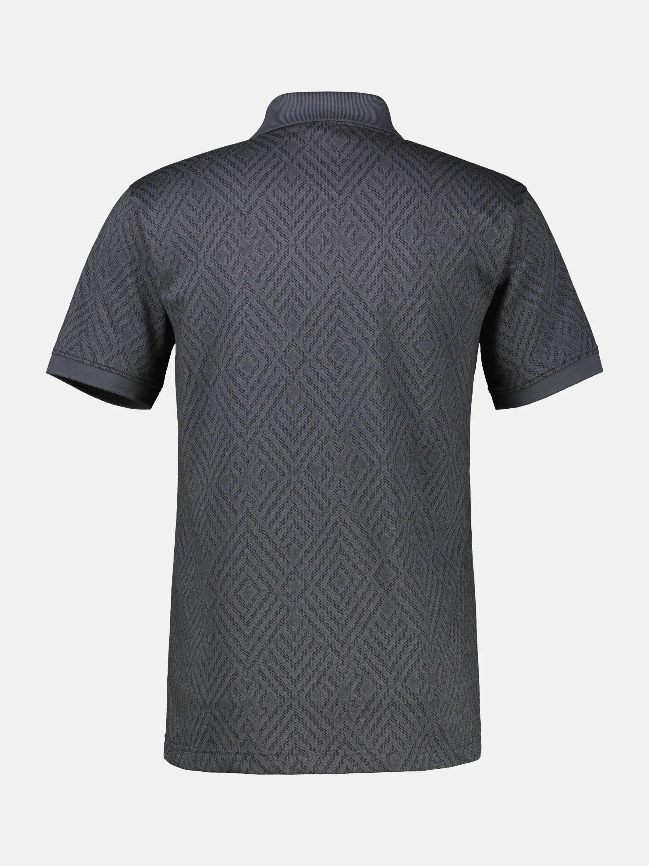 Poloshirt mit rautenförmigem Jaquard-Muster in 2-Tone-Optik - Image 8