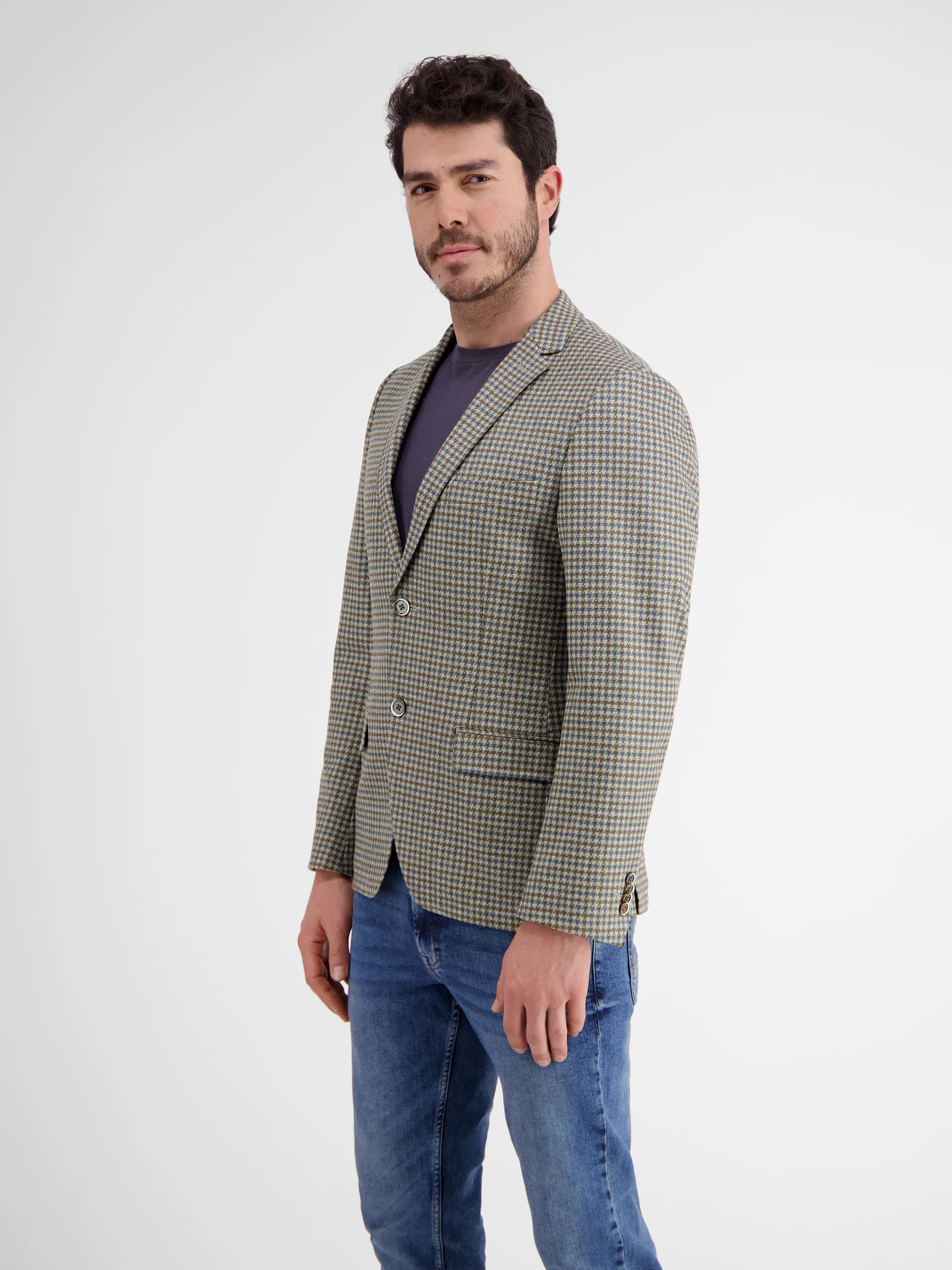 Jersey Sakko mit Hahnentrittmuster - Image 3
