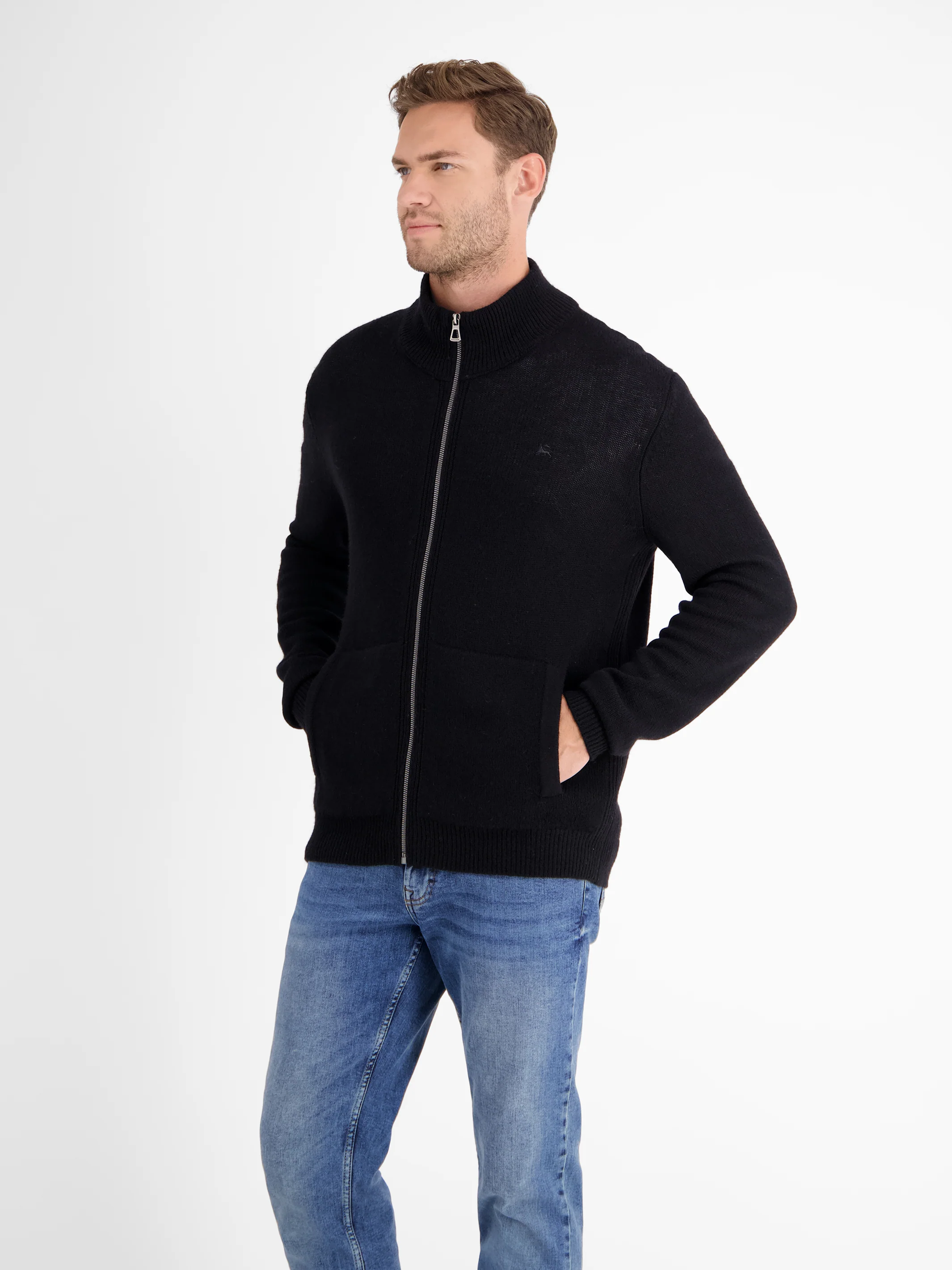 Schurwoll-Strickjacke mit Kaschmiranteil - Image 3