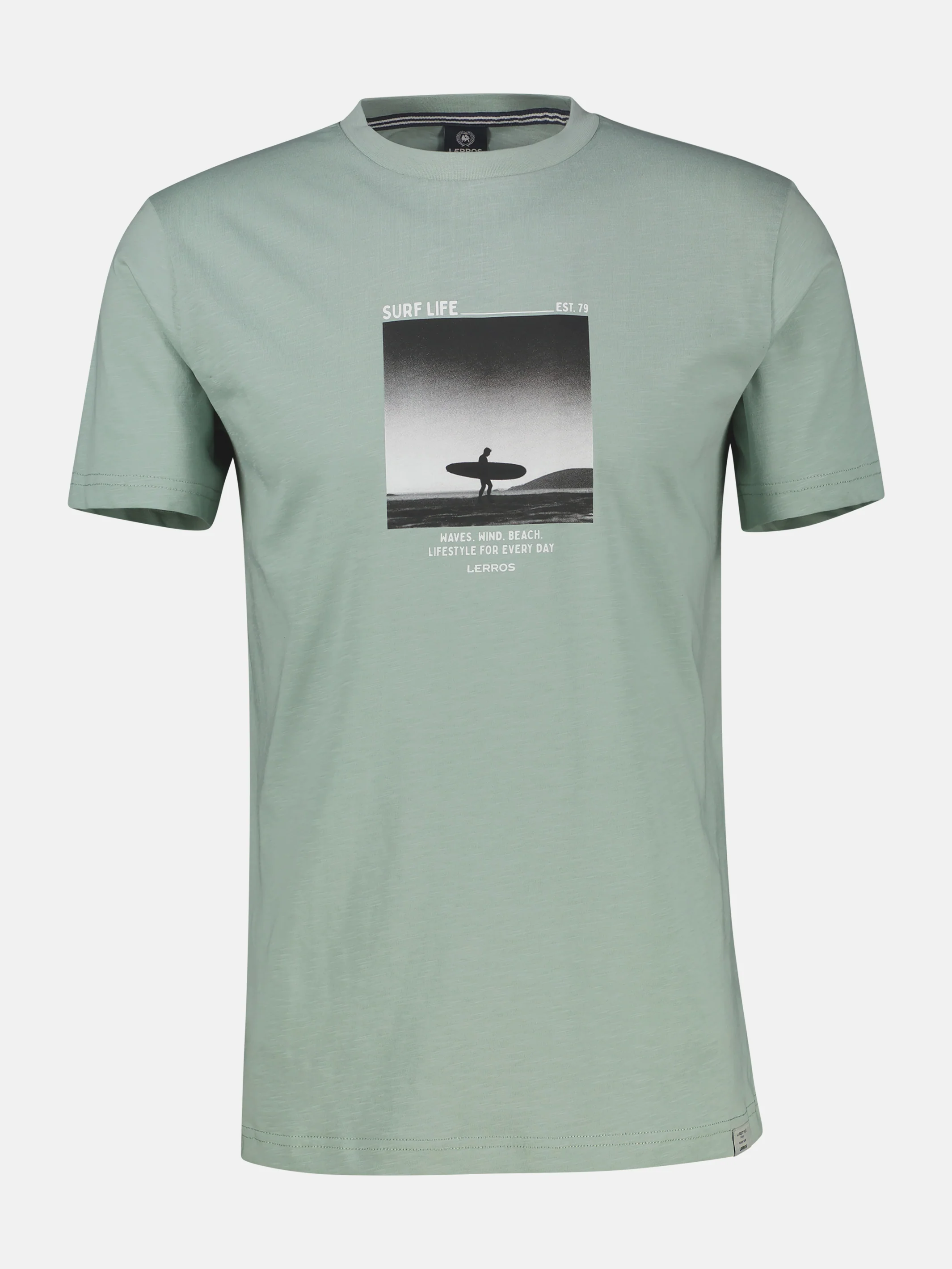 Sportliches T-Shirt mit Surfer-Motiv-Print, reine Baumwolle - Image 21