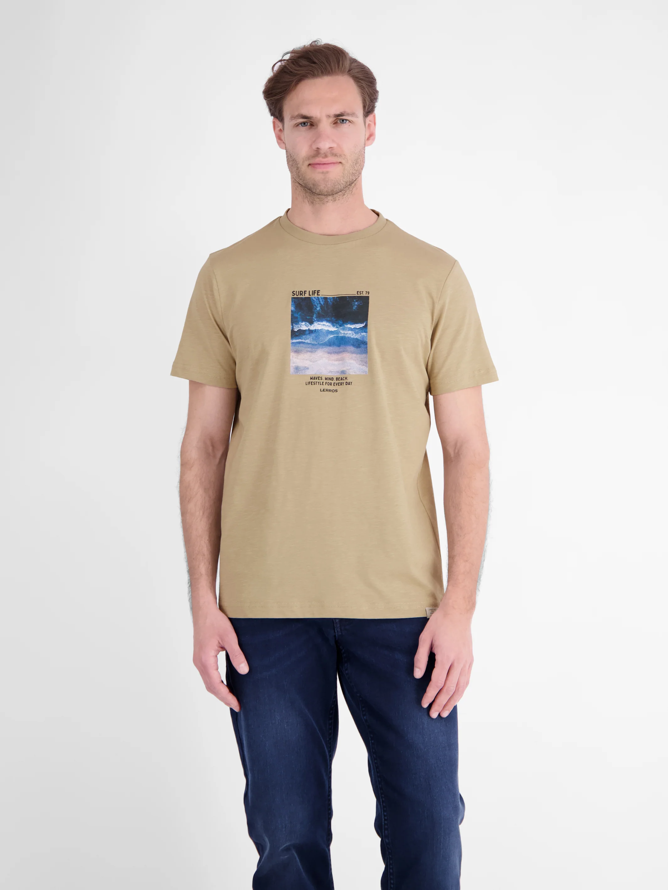 Sportliches T-Shirt mit Surfer-Motiv-Print, reine Baumwolle - Image 5