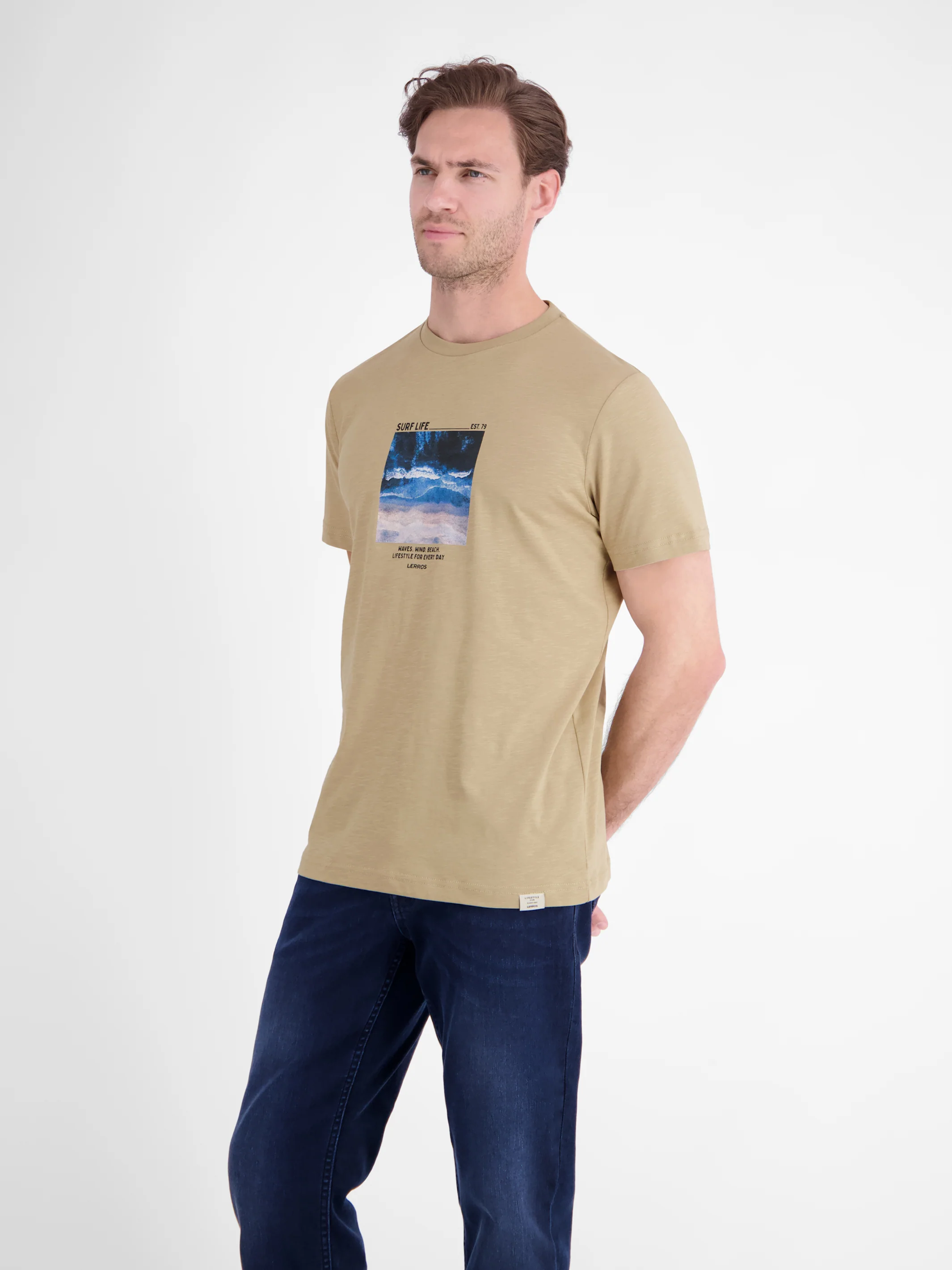 Sportliches T-Shirt mit Surfer-Motiv-Print, reine Baumwolle - Image 7