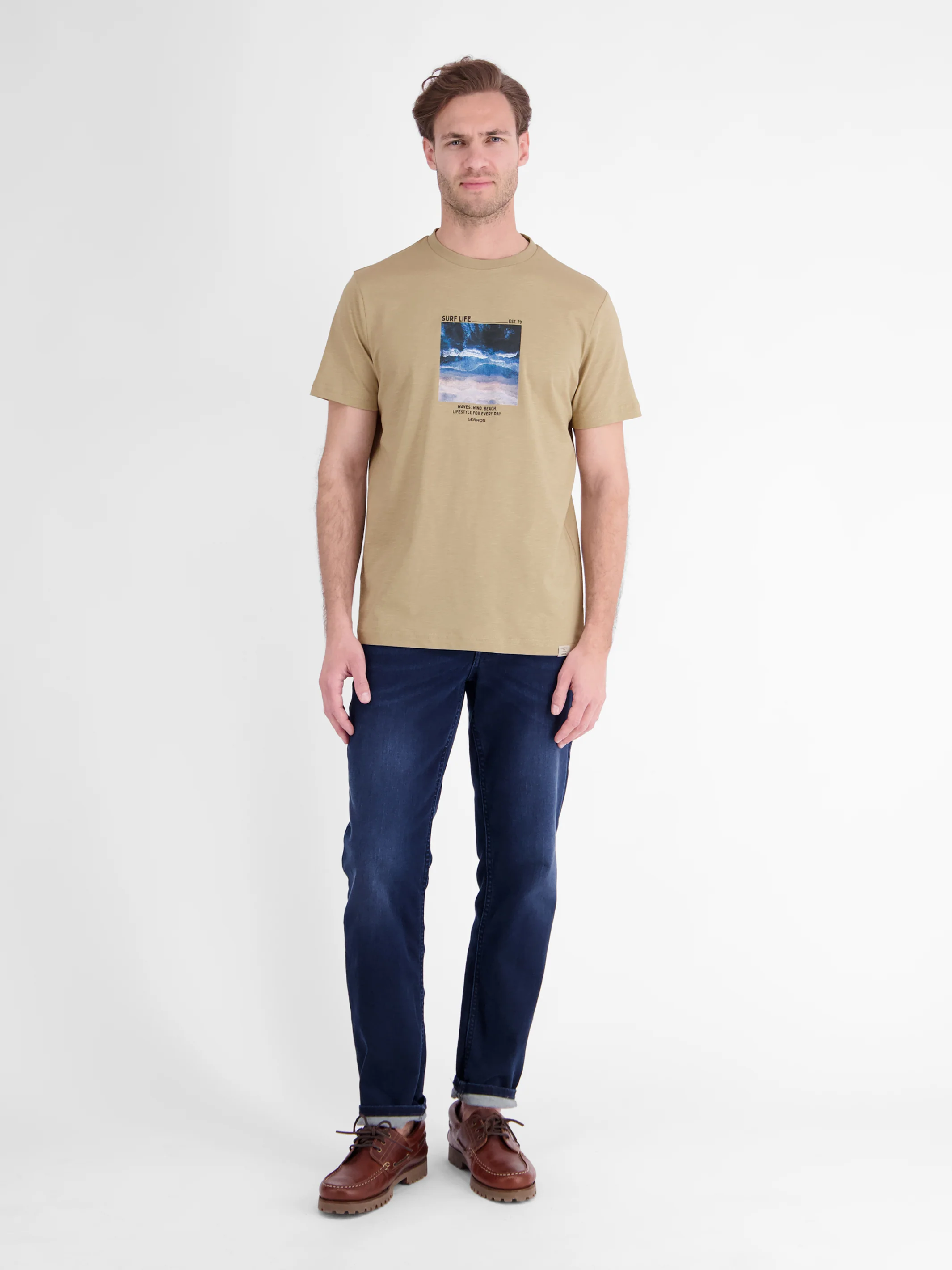 Sportliches T-Shirt mit Surfer-Motiv-Print, reine Baumwolle - Image 8