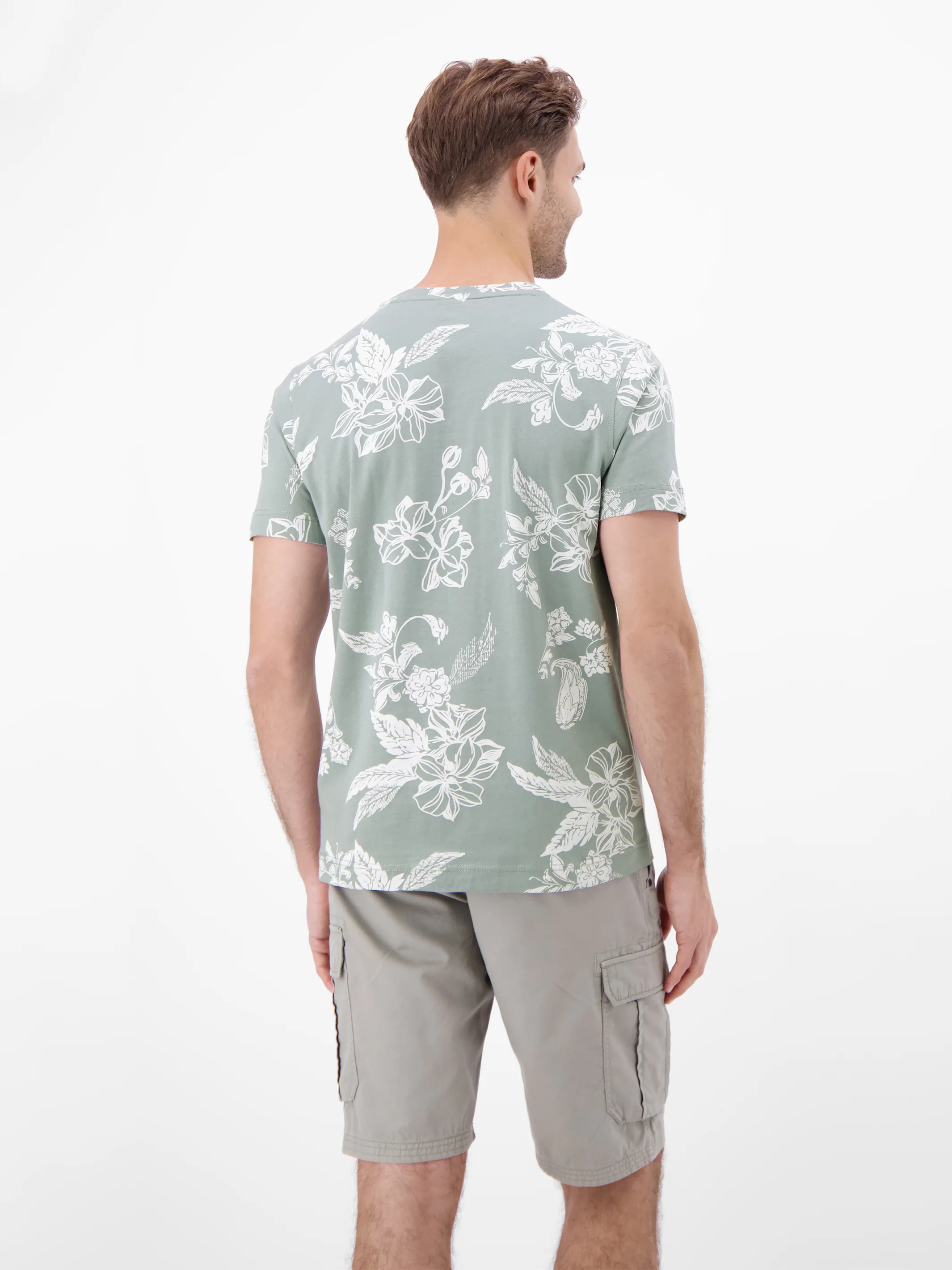 T-Shirt mit O-Neck und floralem All-over-Print - Image 10