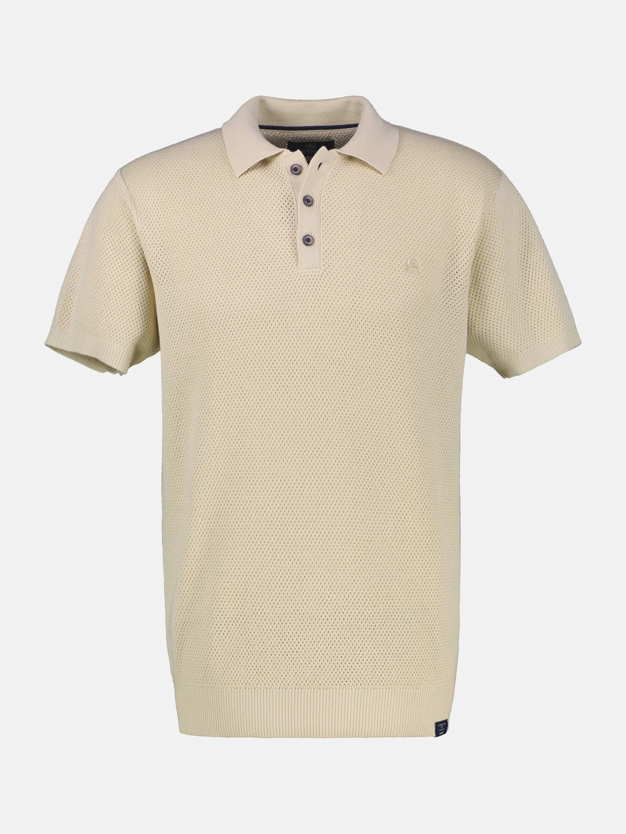 Unifarbenes Poloshirt in Strukturqualität - Image 8