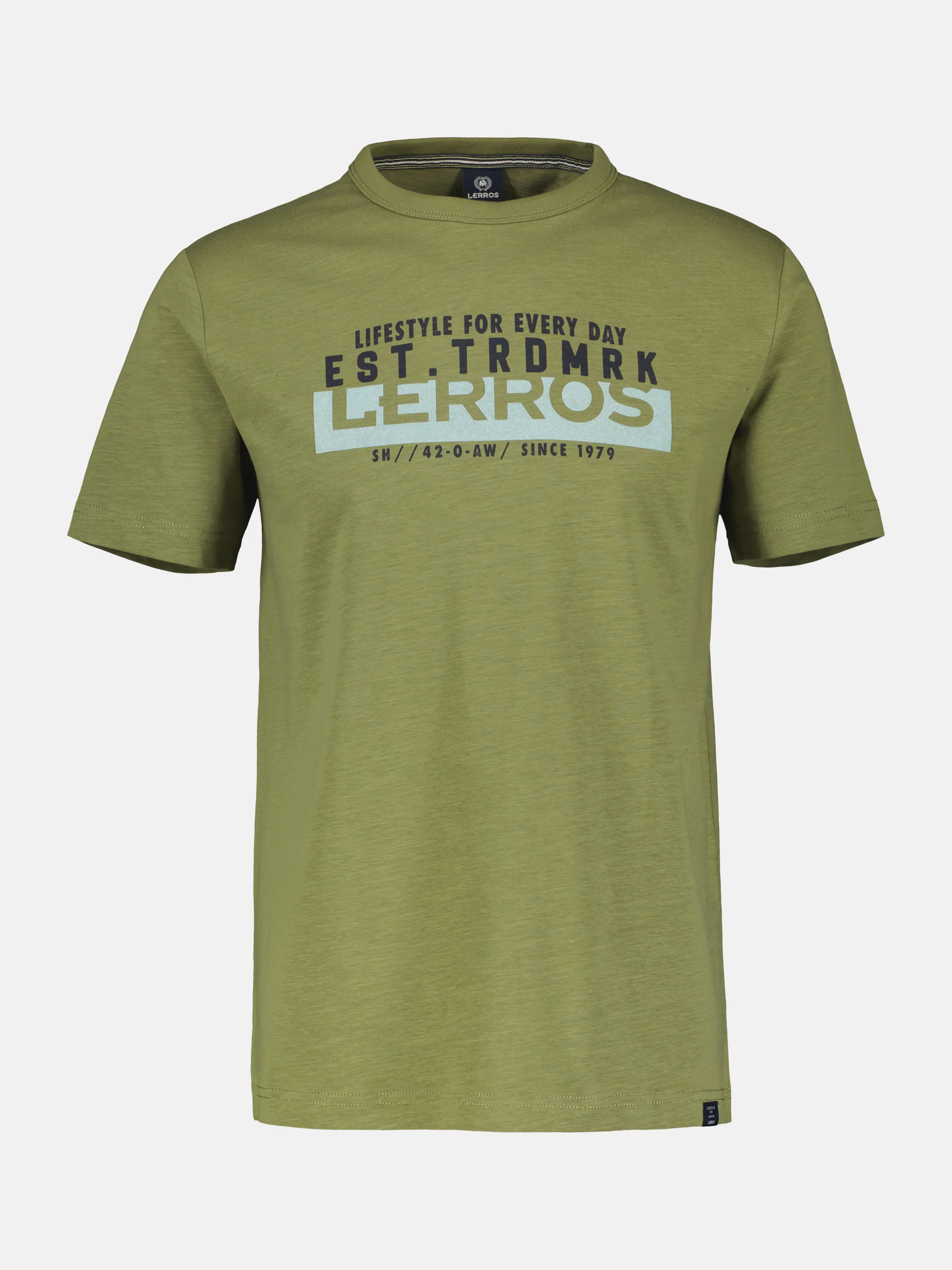 Unifarbenes T-Shirt mit Print - Image 13