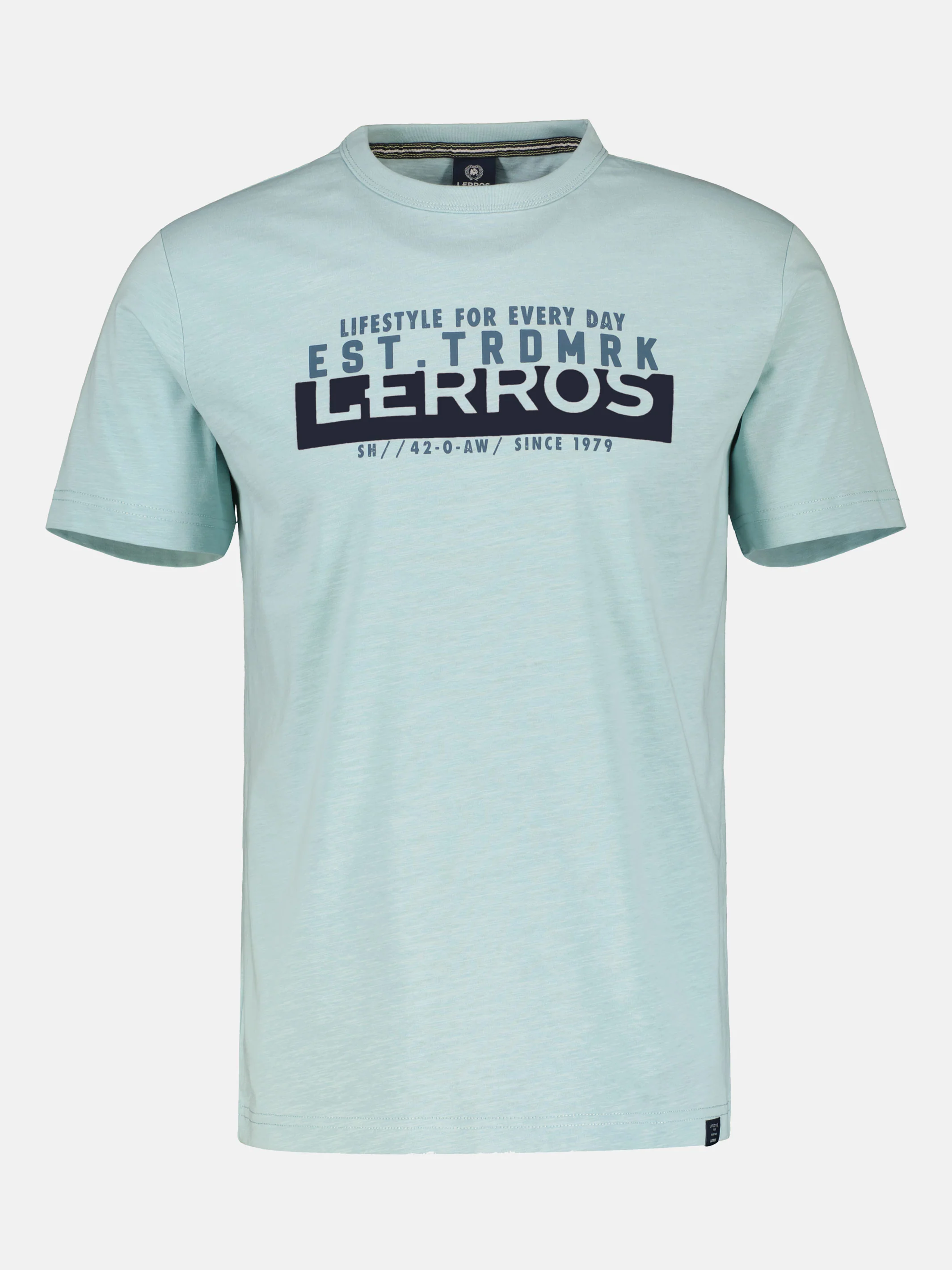 Unifarbenes T-Shirt mit Print - Image 19