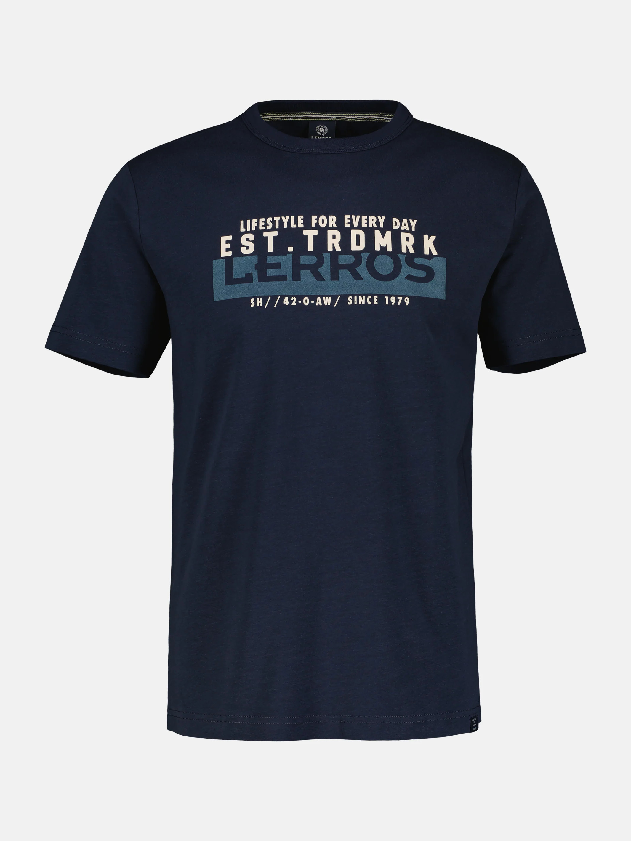 Unifarbenes T-Shirt mit Print - Image 6