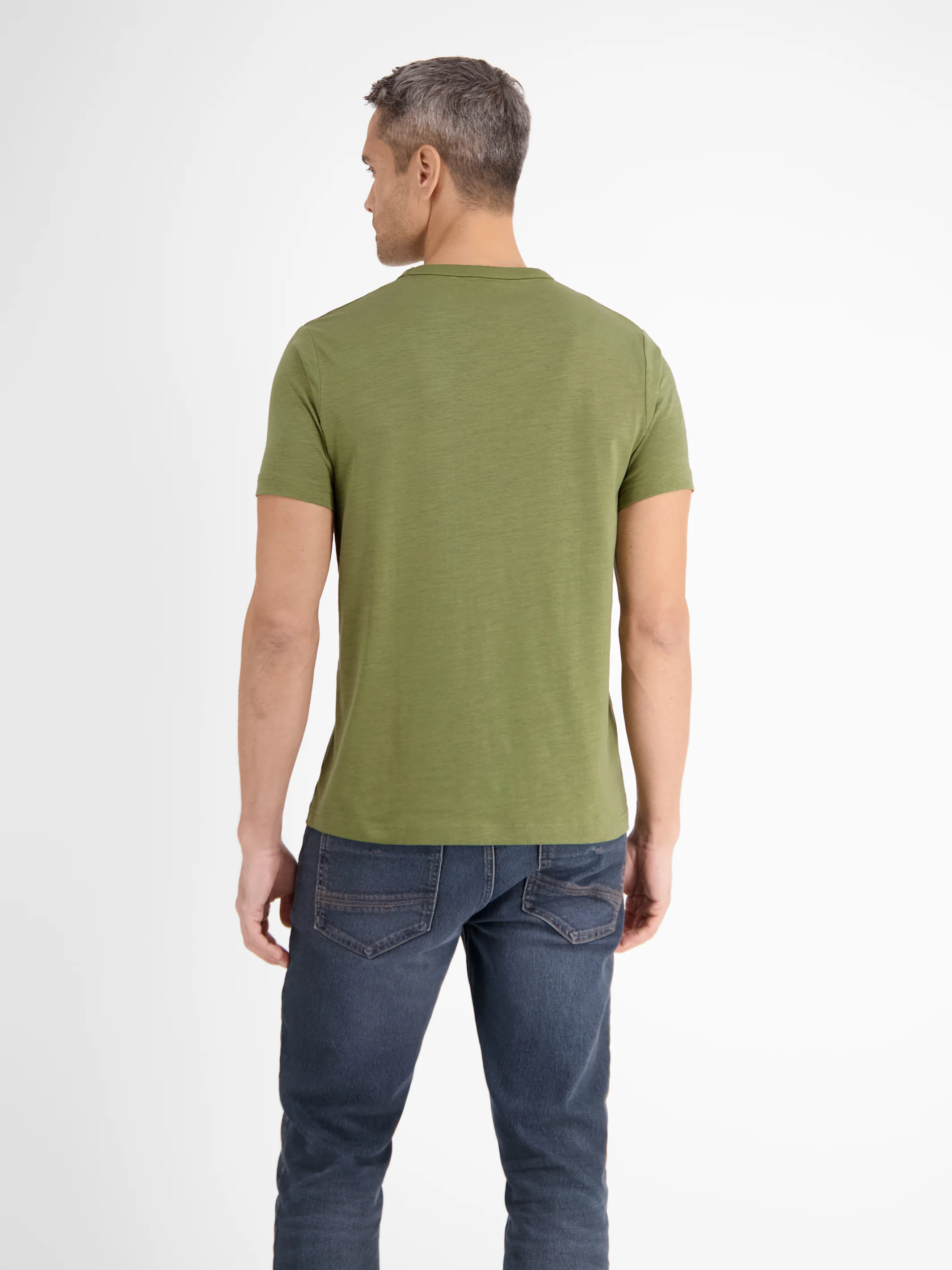 Unifarbenes T-Shirt mit Print - Image 9